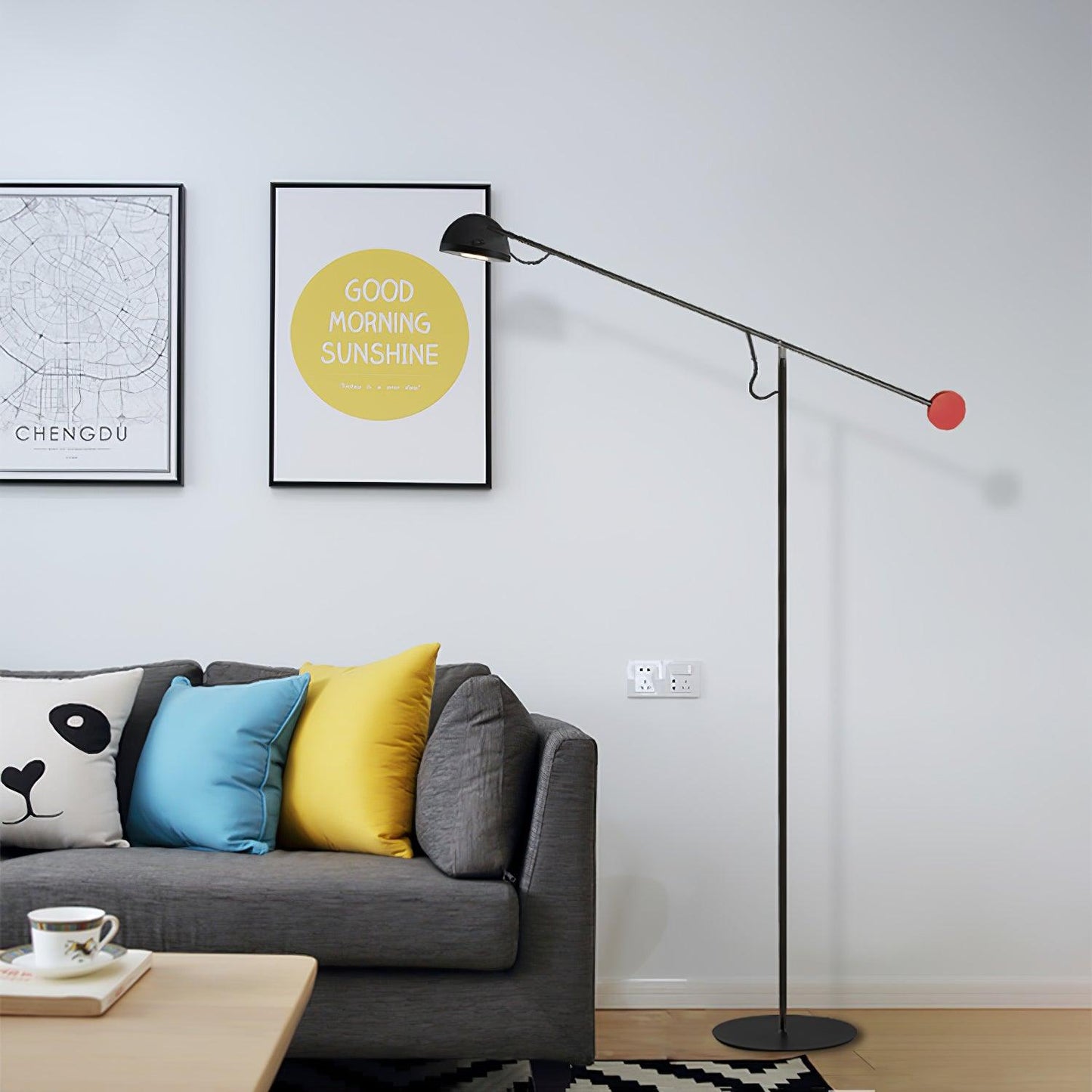 Precision Movement Floor Lamp with Adjustable LED Light