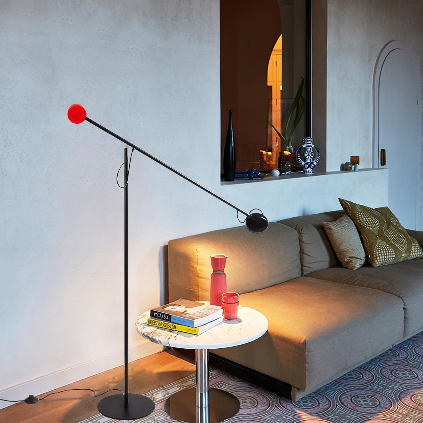 Precision Movement Floor Lamp with Adjustable LED Light