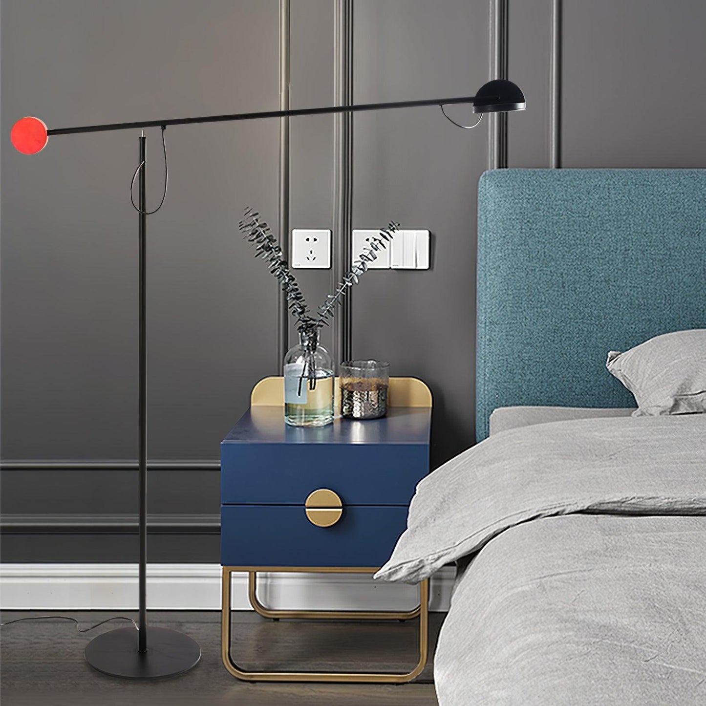 Precision Movement Floor Lamp with Adjustable LED Light