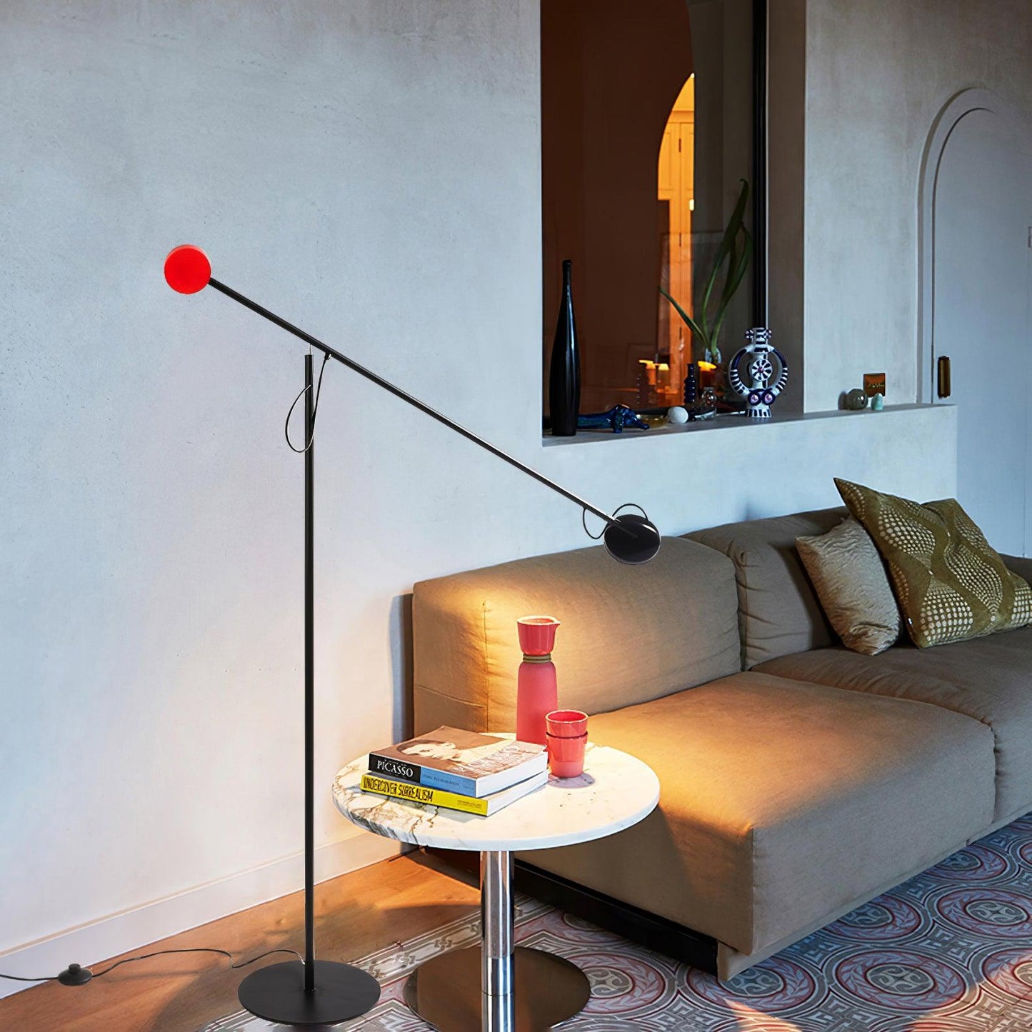 Precision Movement Floor Lamp with Adjustable LED Light