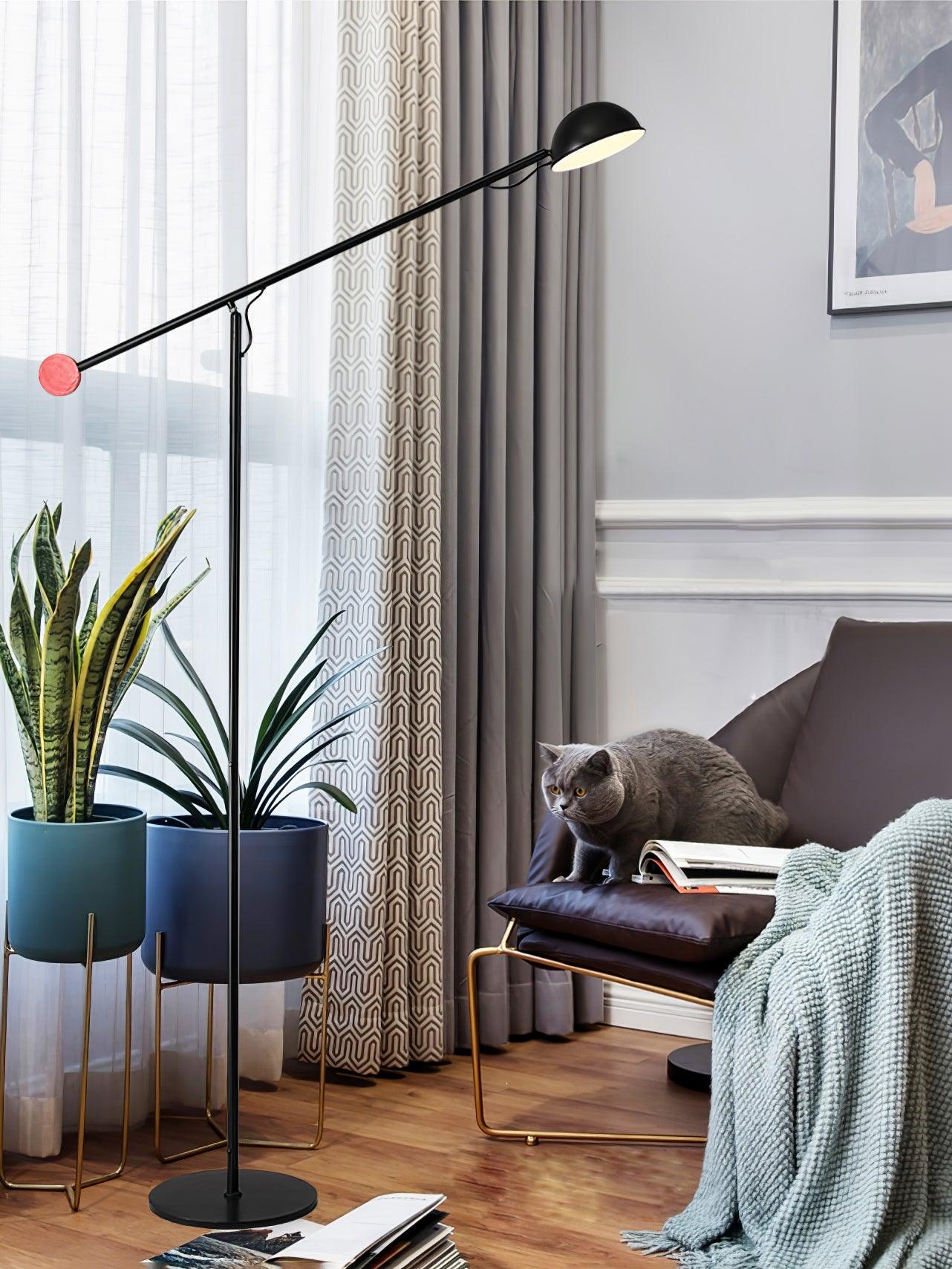 Precision Movement Floor Lamp with Adjustable LED Light