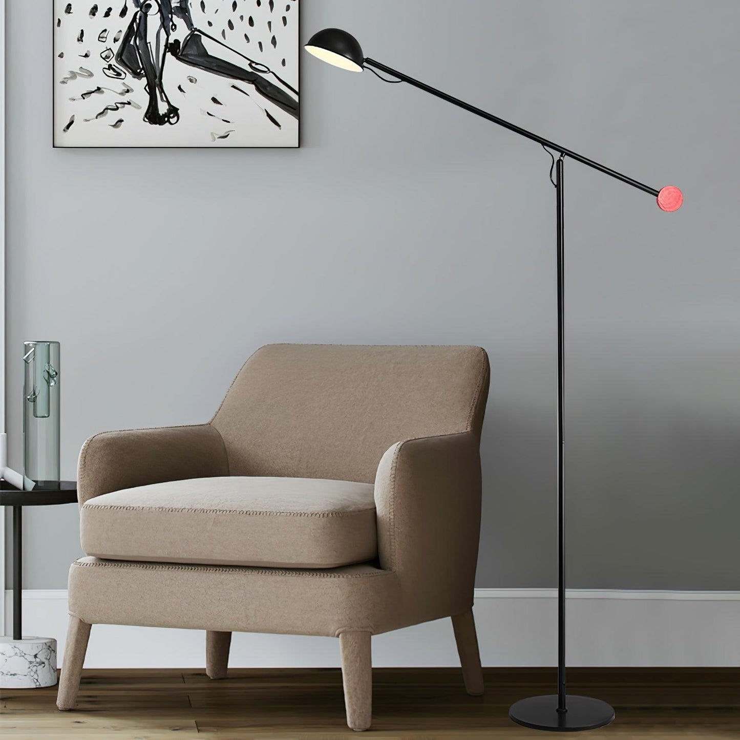 Precision Movement Floor Lamp with Adjustable LED Light