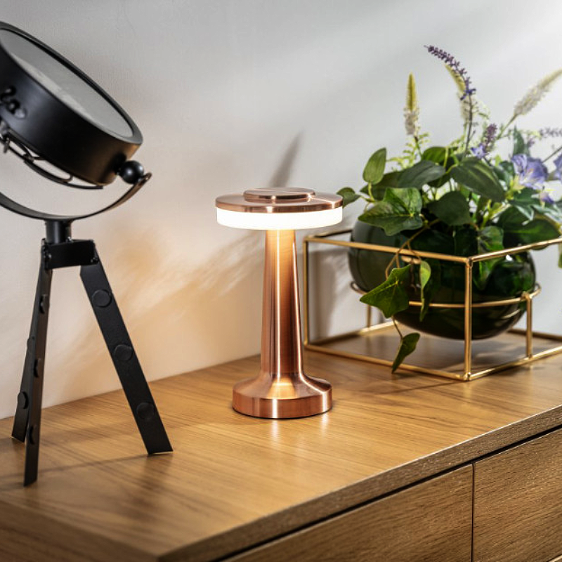 Cordless Minimalist LED Desk Lamp - Portable, Rechargeable, and Dimmable