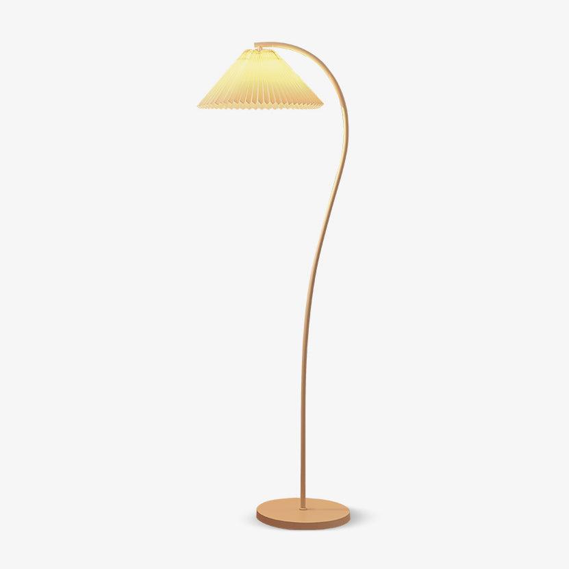 Crescini Pleated Floor Lamp with LED, Cream Shade, Dimmable
