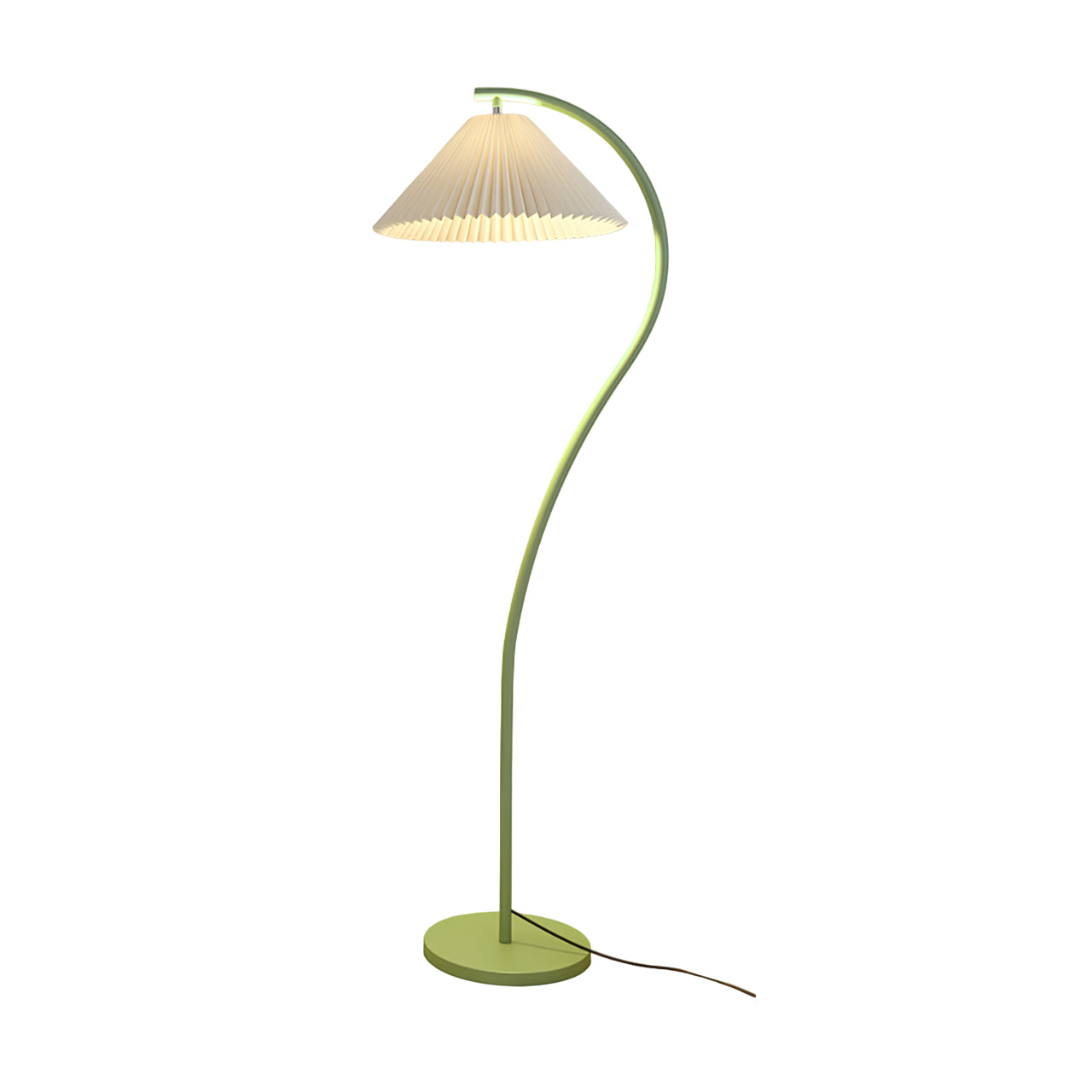 Crescini Pleated Floor Lamp with LED, Cream Shade, Dimmable