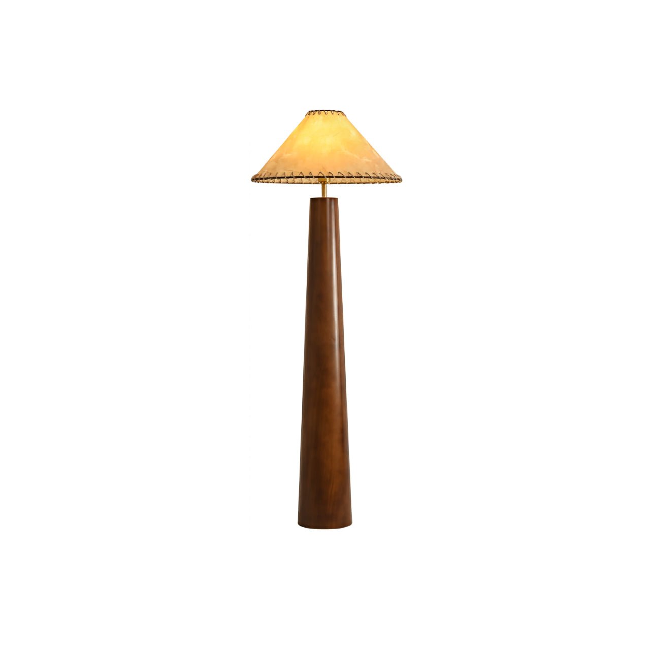 Crestview Paper Column Floor Lamp with Handmade Shade