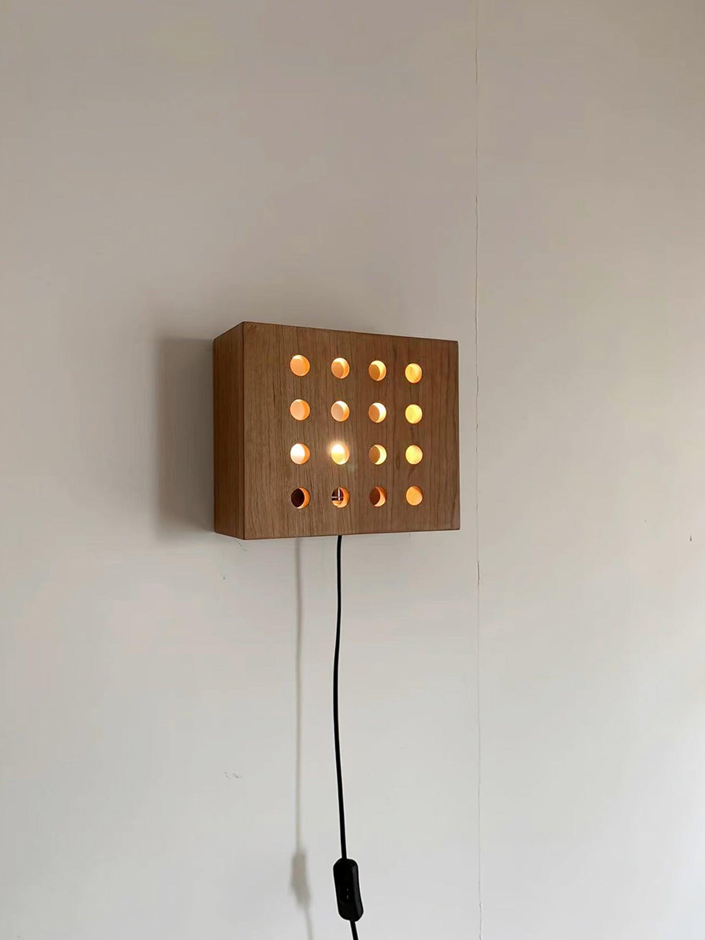 Cubiform Constellation Wall Lamp - LED Cherry Wood Design