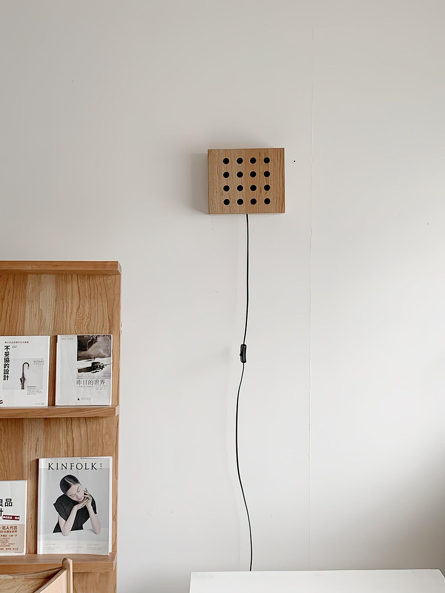 Cubiform Constellation Wall Lamp - LED Cherry Wood Design