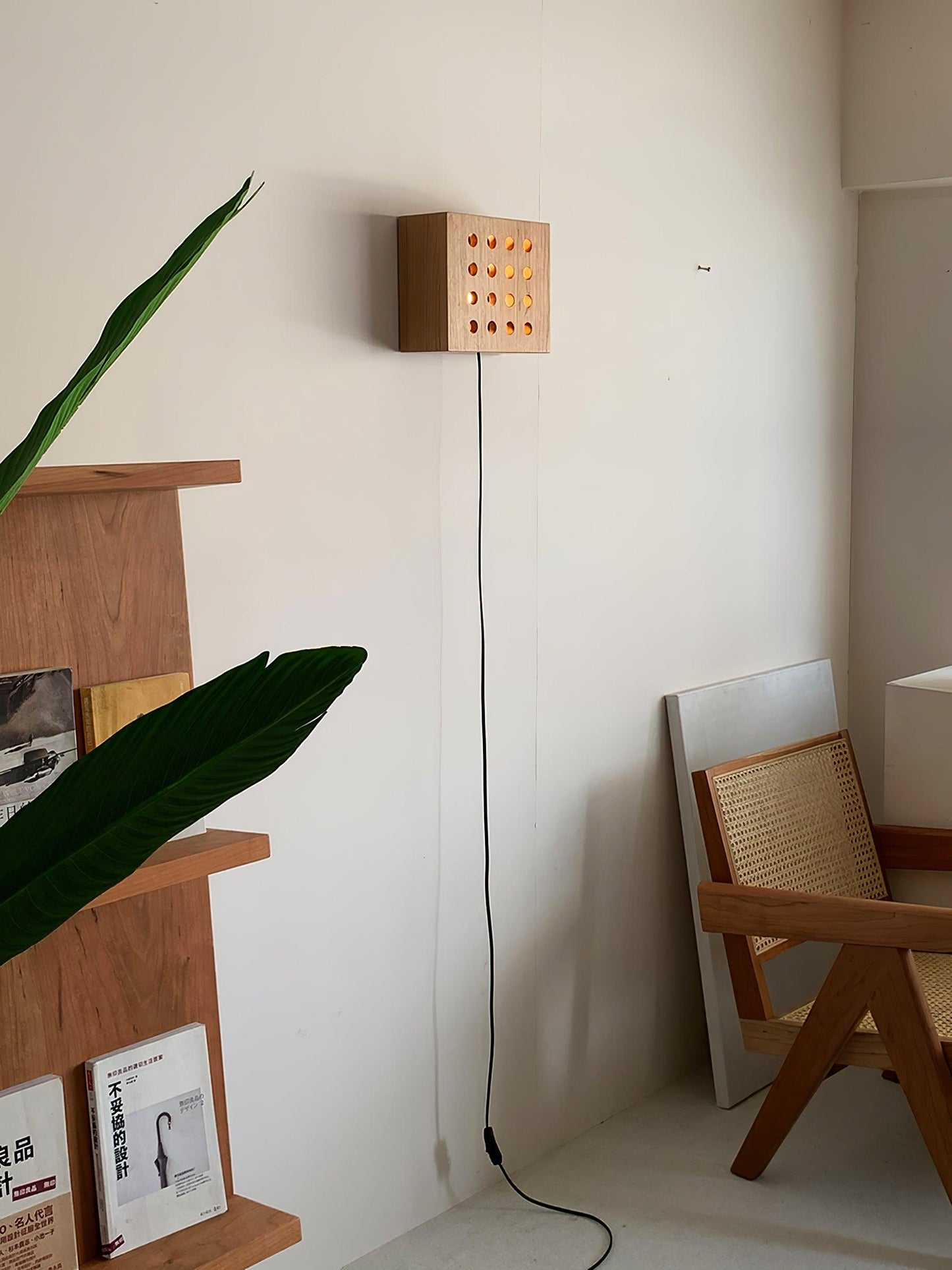 Cubiform Constellation Wall Lamp - LED Cherry Wood Design