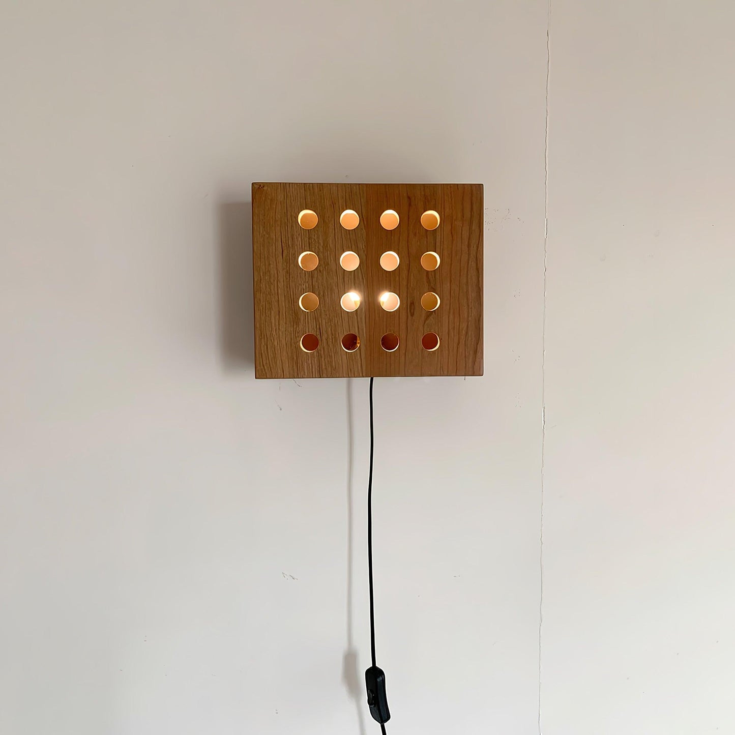 Cubiform Constellation Wall Lamp - LED Cherry Wood Design