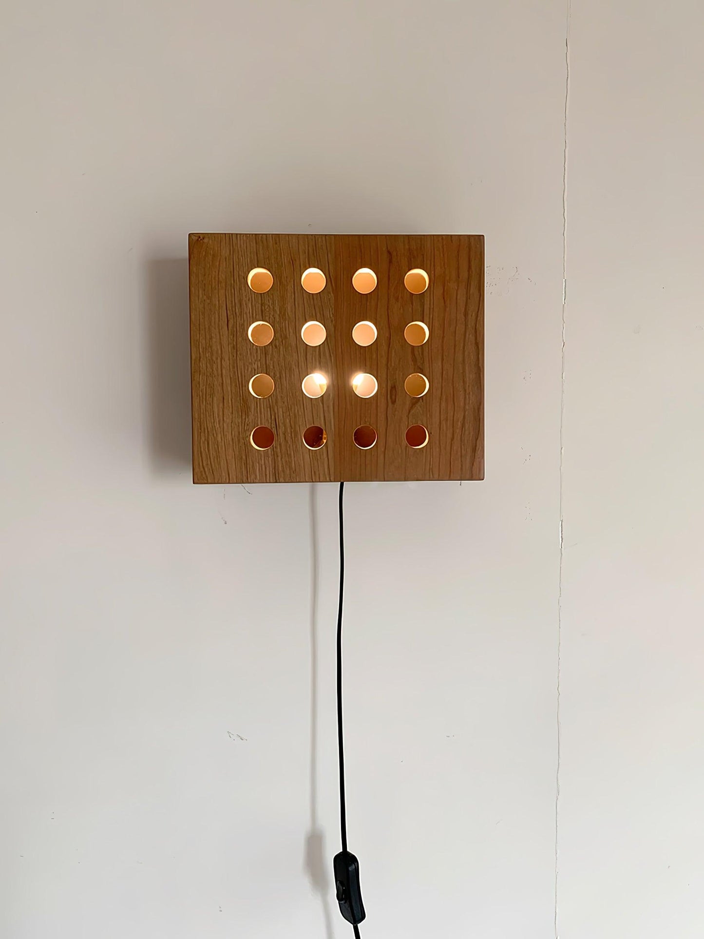 Cubiform Constellation Wall Lamp - LED Cherry Wood Design