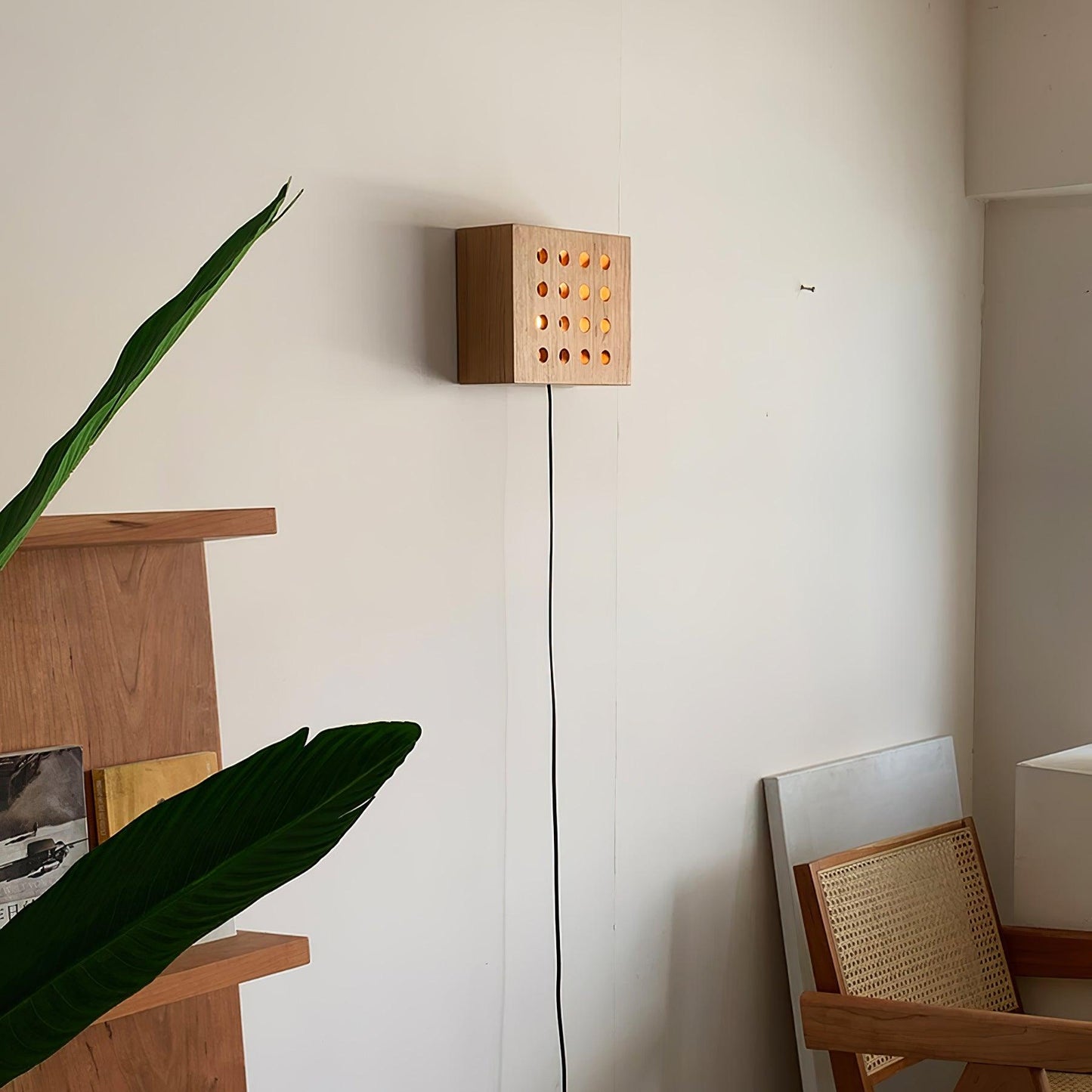 Cubiform Constellation Wall Lamp - LED Cherry Wood Design