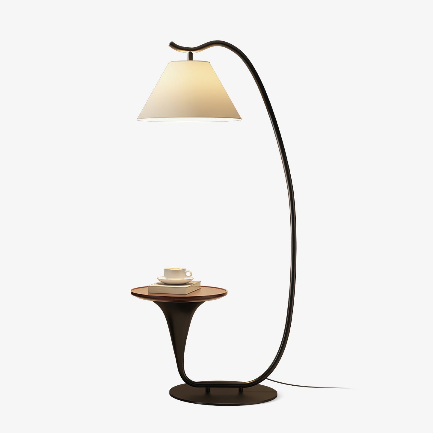 Curvature Floor Lamp with Table LED Indoor Lighting