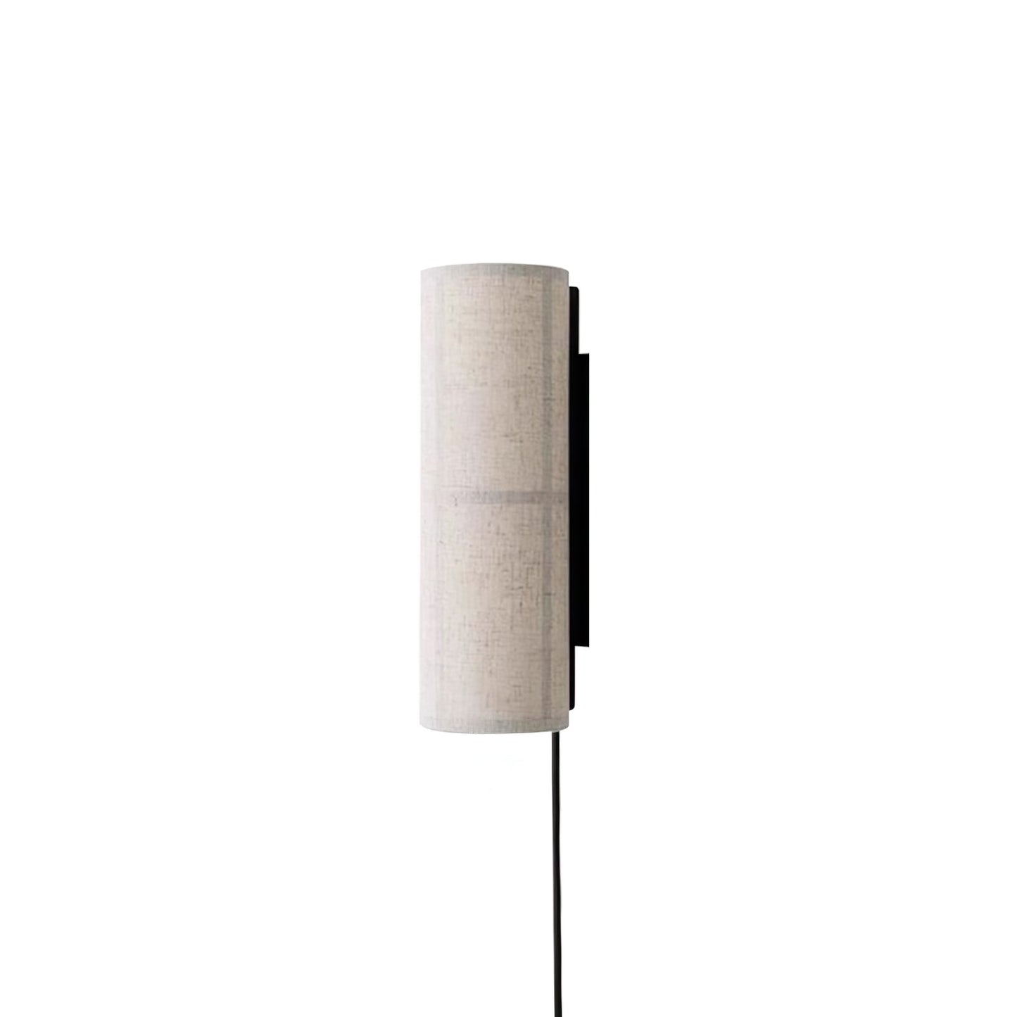 Cylinder Fabric Plug-in Wall Lamp with Metal Frame - LED