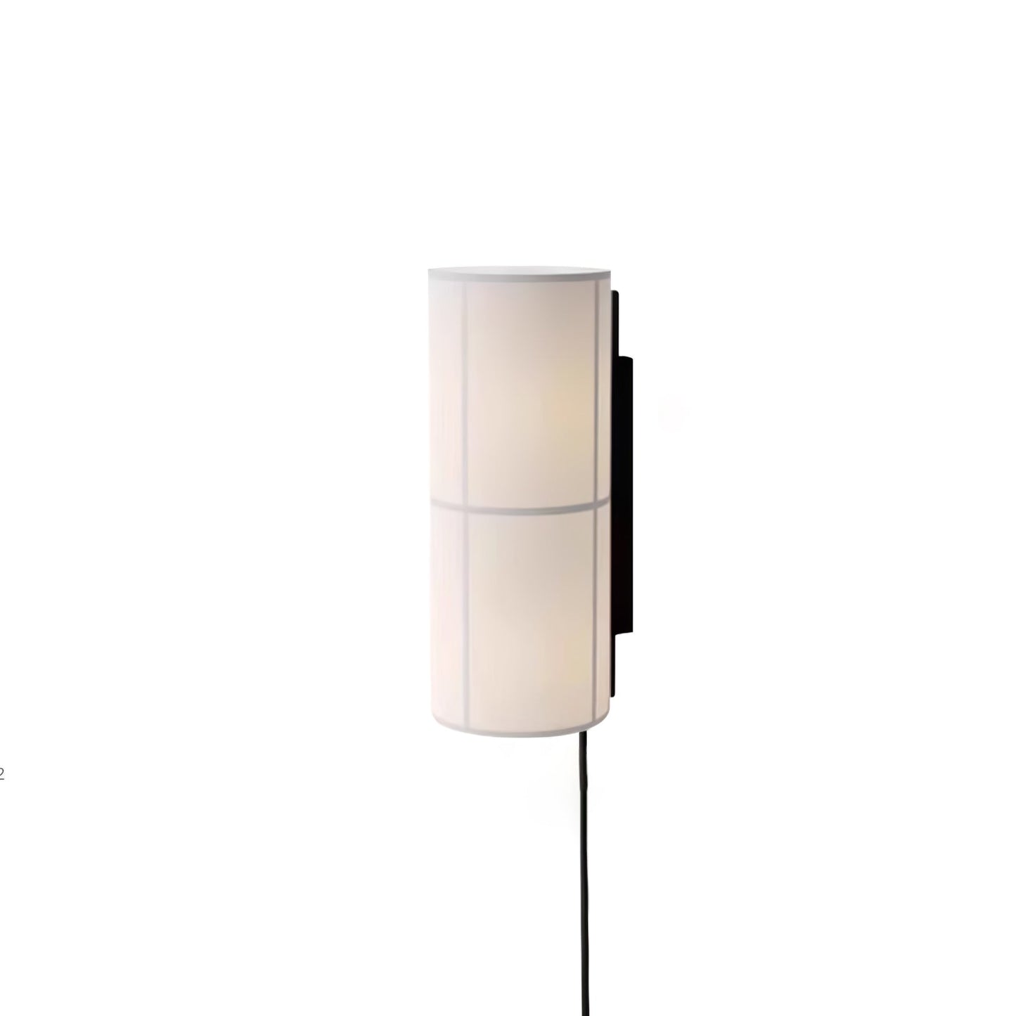 Cylinder Fabric Plug-in Wall Lamp with Metal Frame - LED
