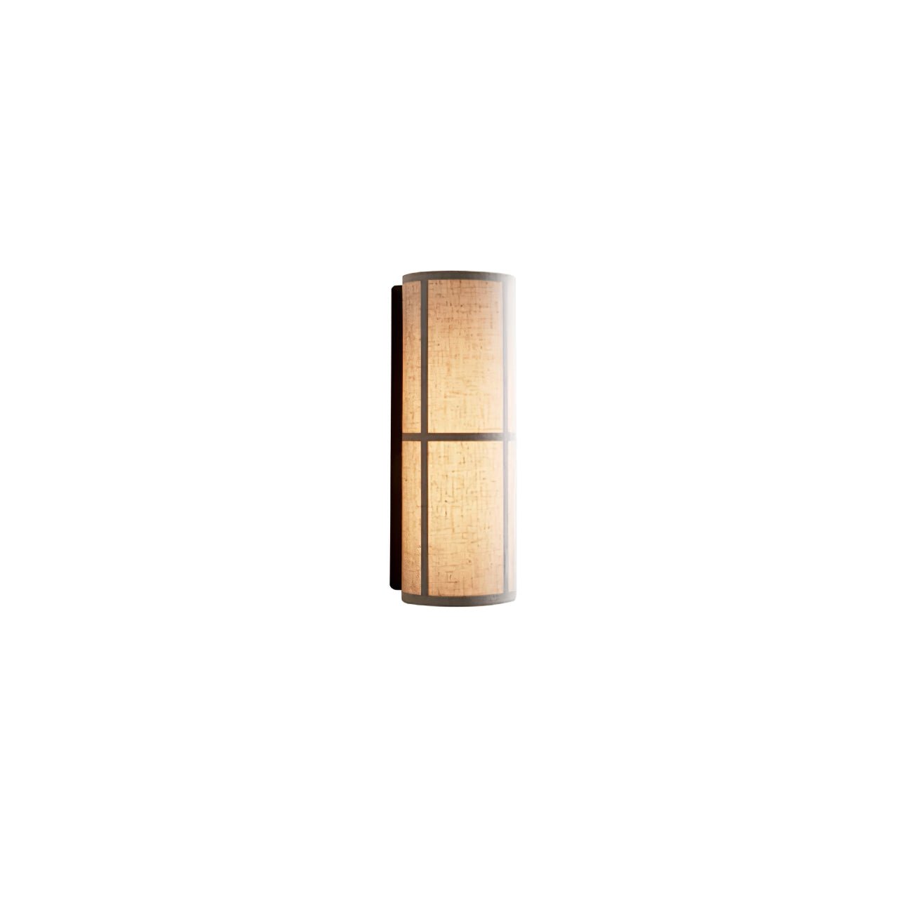Cylinder Fabric Plug-in Wall Lamp with Metal Frame - LED