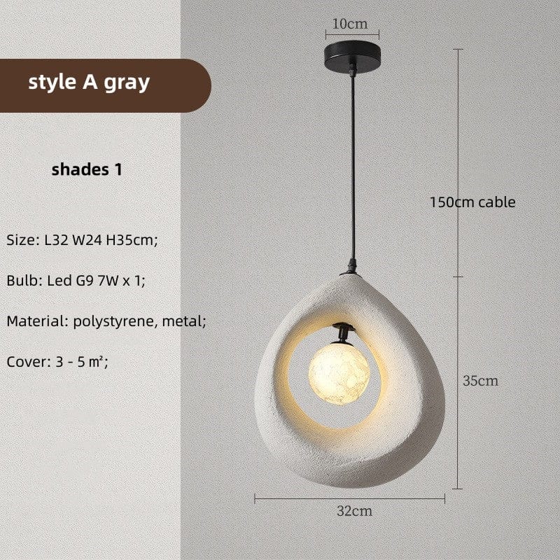 Wabi Sabi Circular Luxury Pendant Light - LED Modern Design
