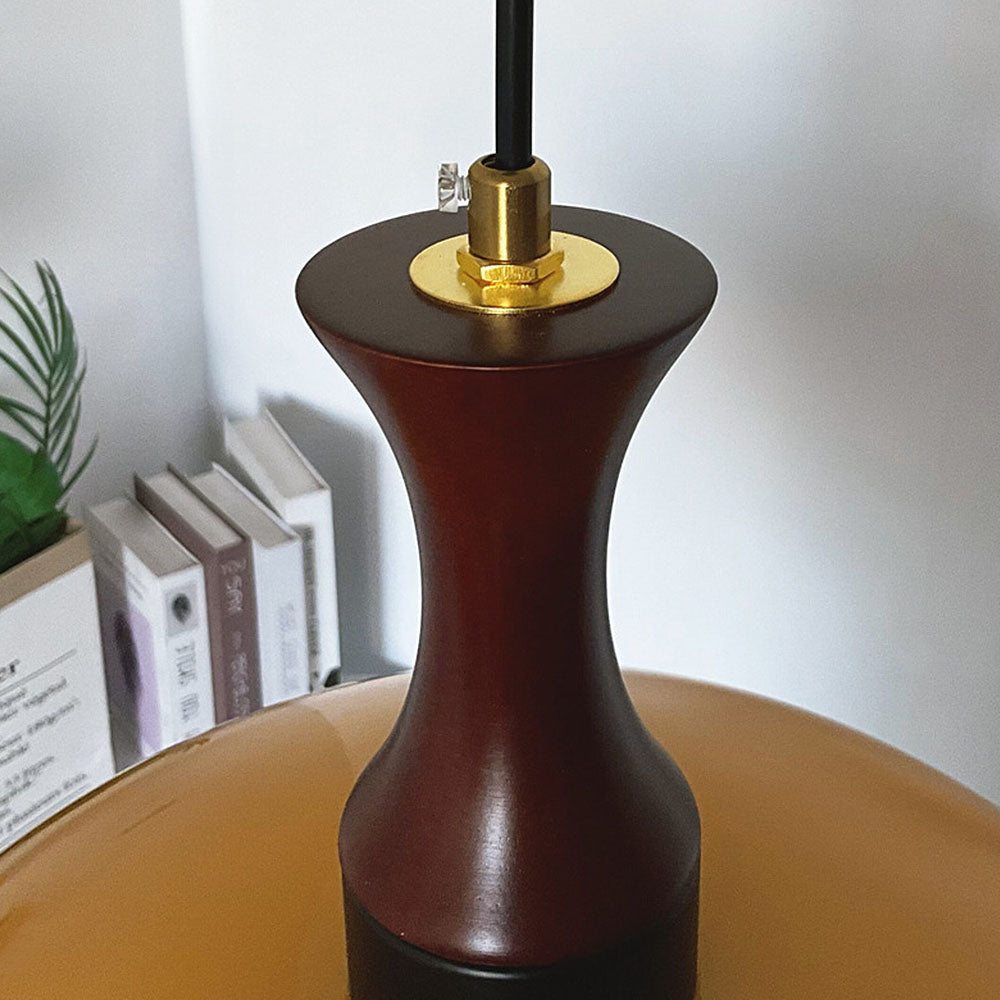Retro Amber Elegant Glass Farm Luxury Pendant Light