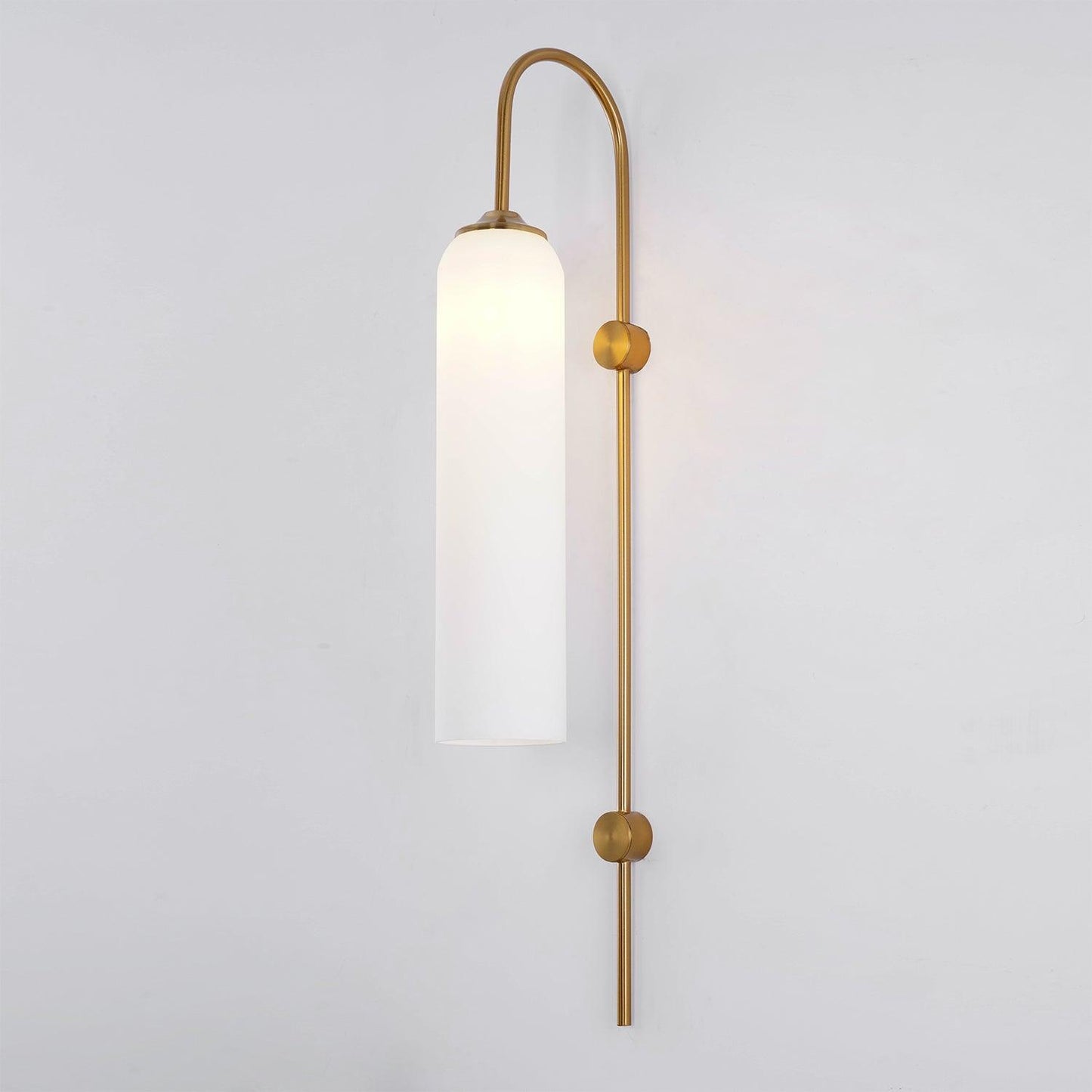 Modern Glass Wall Lamp Sconce - LED, Black & Gold Finish