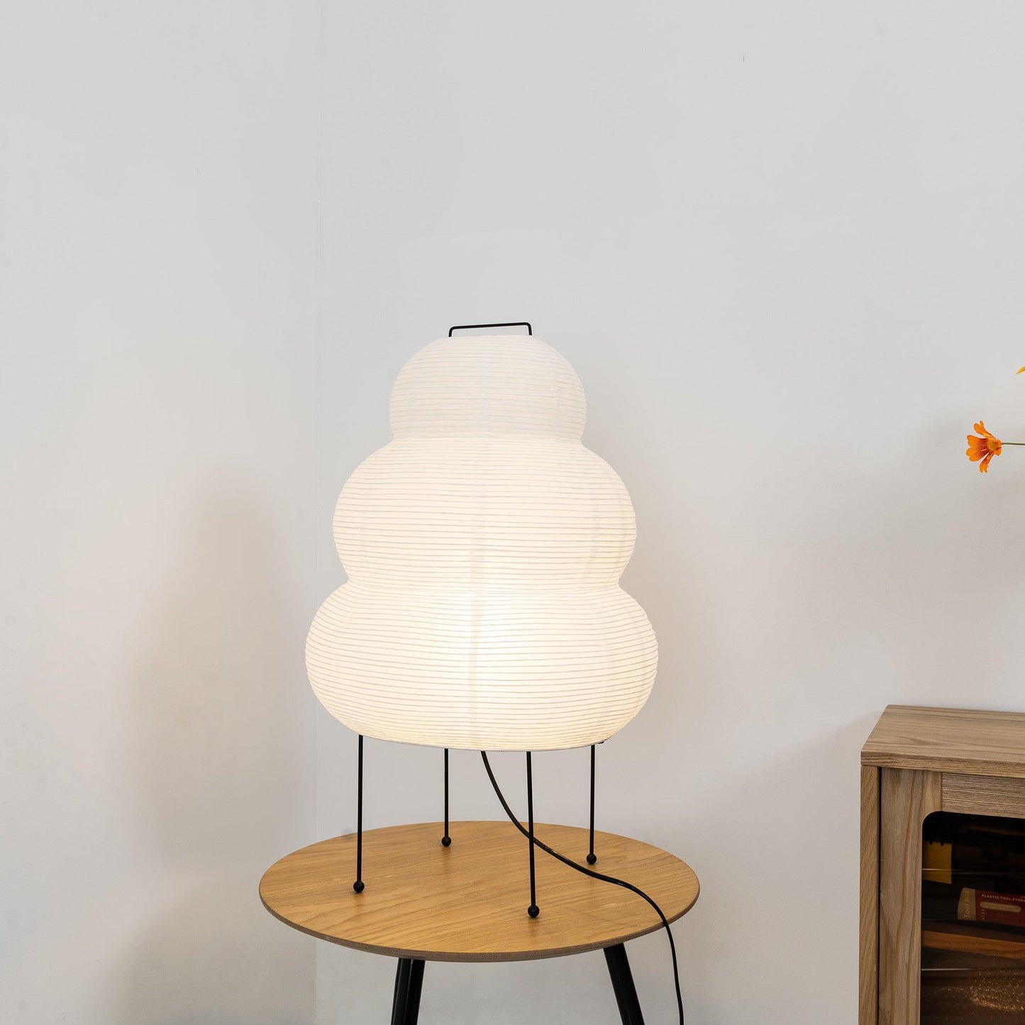 Papier Tischlampe - Japanese Style LED Table Lamp, Elegant Design