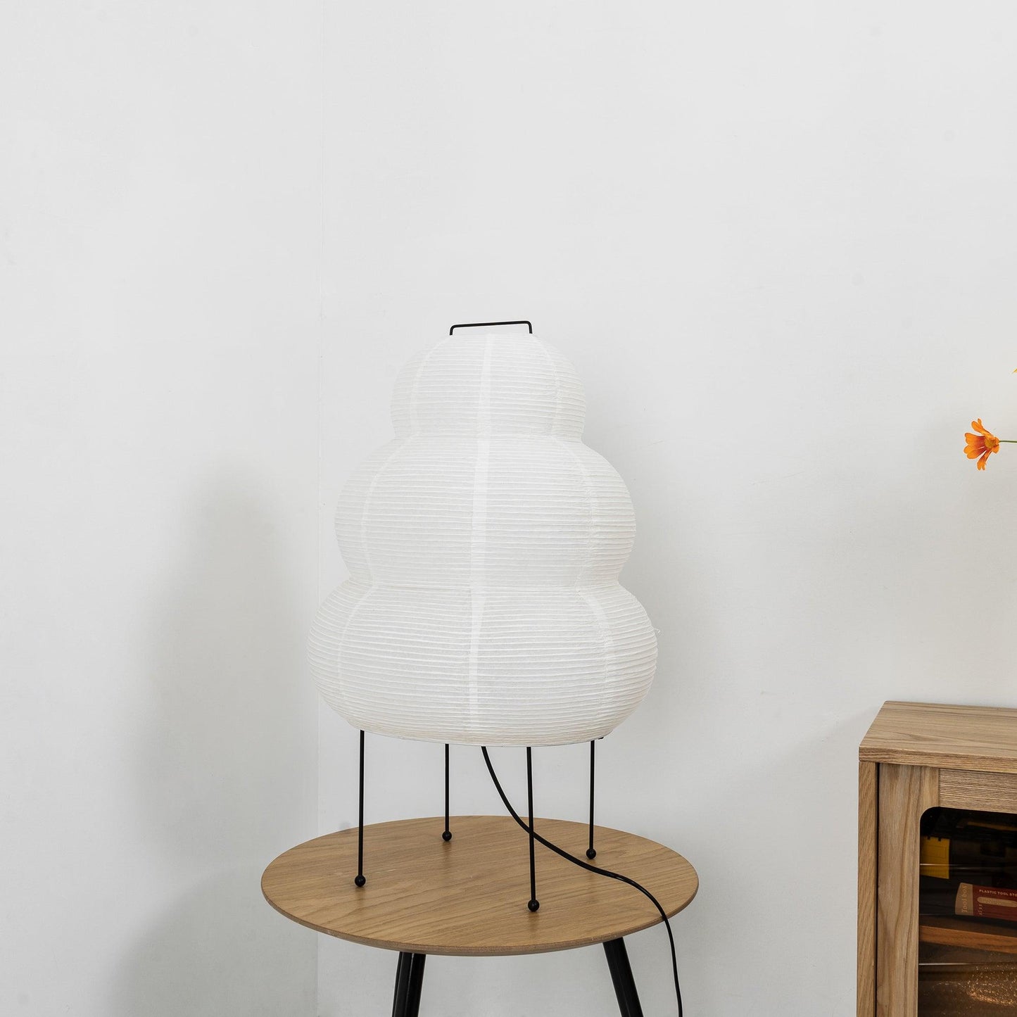 Papier Tischlampe - Japanese Style LED Table Lamp, Elegant Design