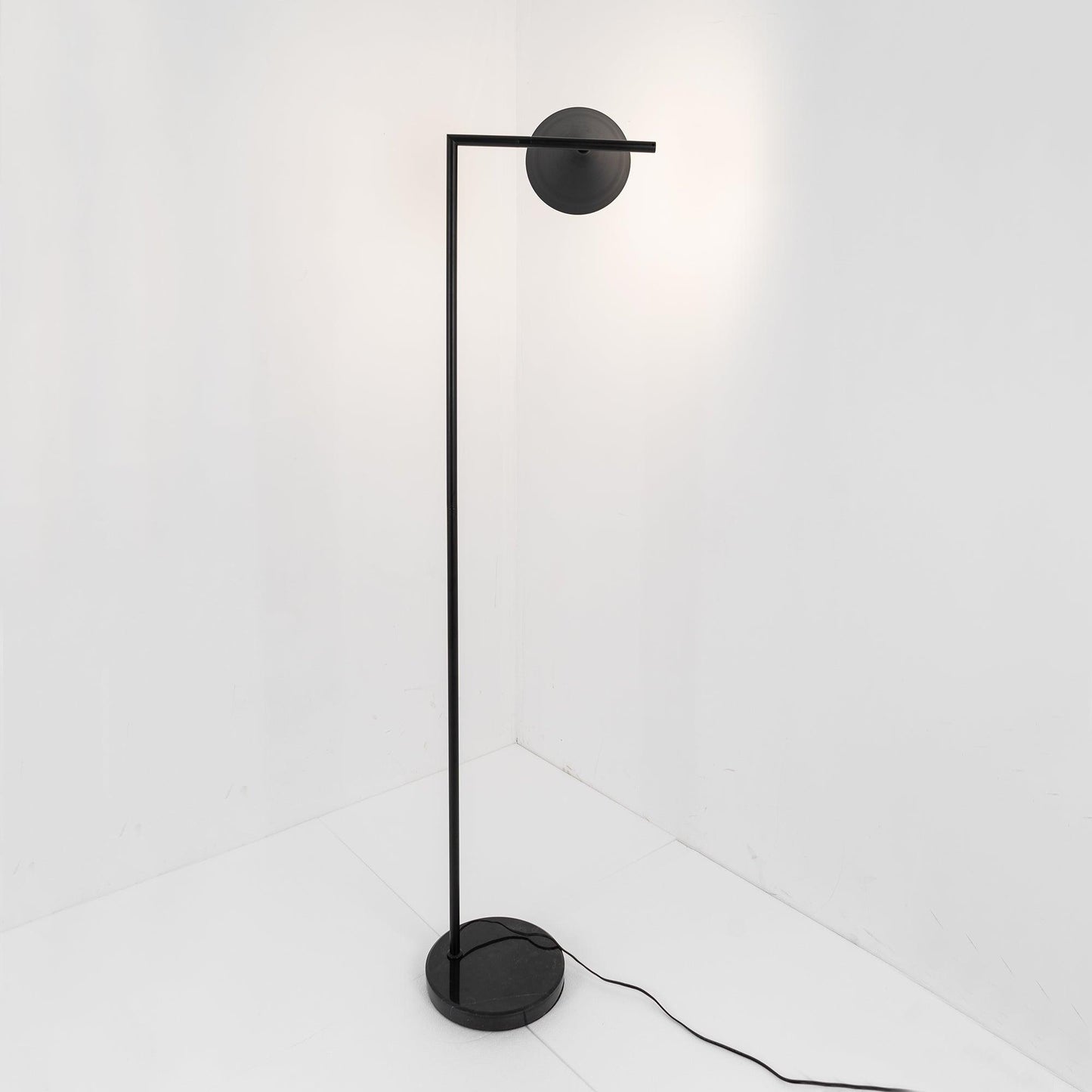 Captain Flint Floor Lamp with Marble Base and LED Light