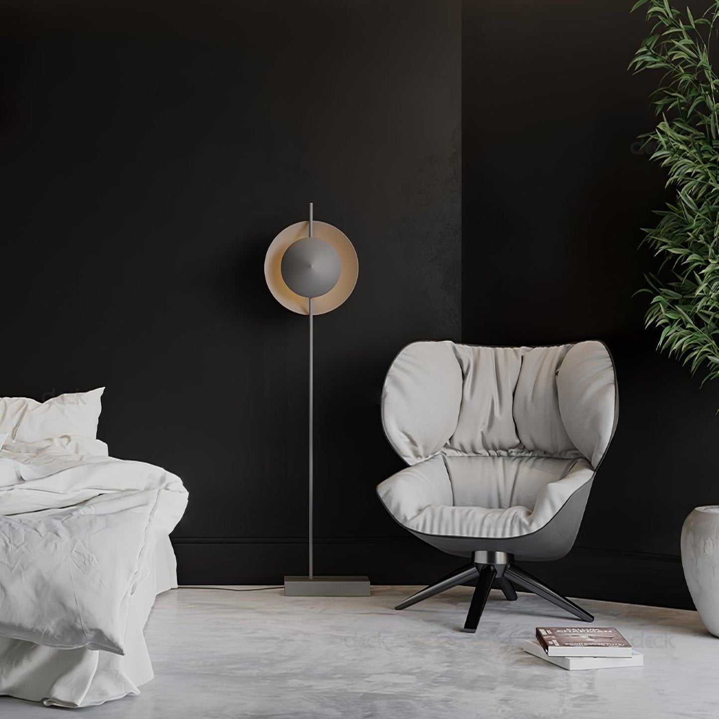 Dawn Floor Lamp - LED Indoor Lighting, Grey Modern Design