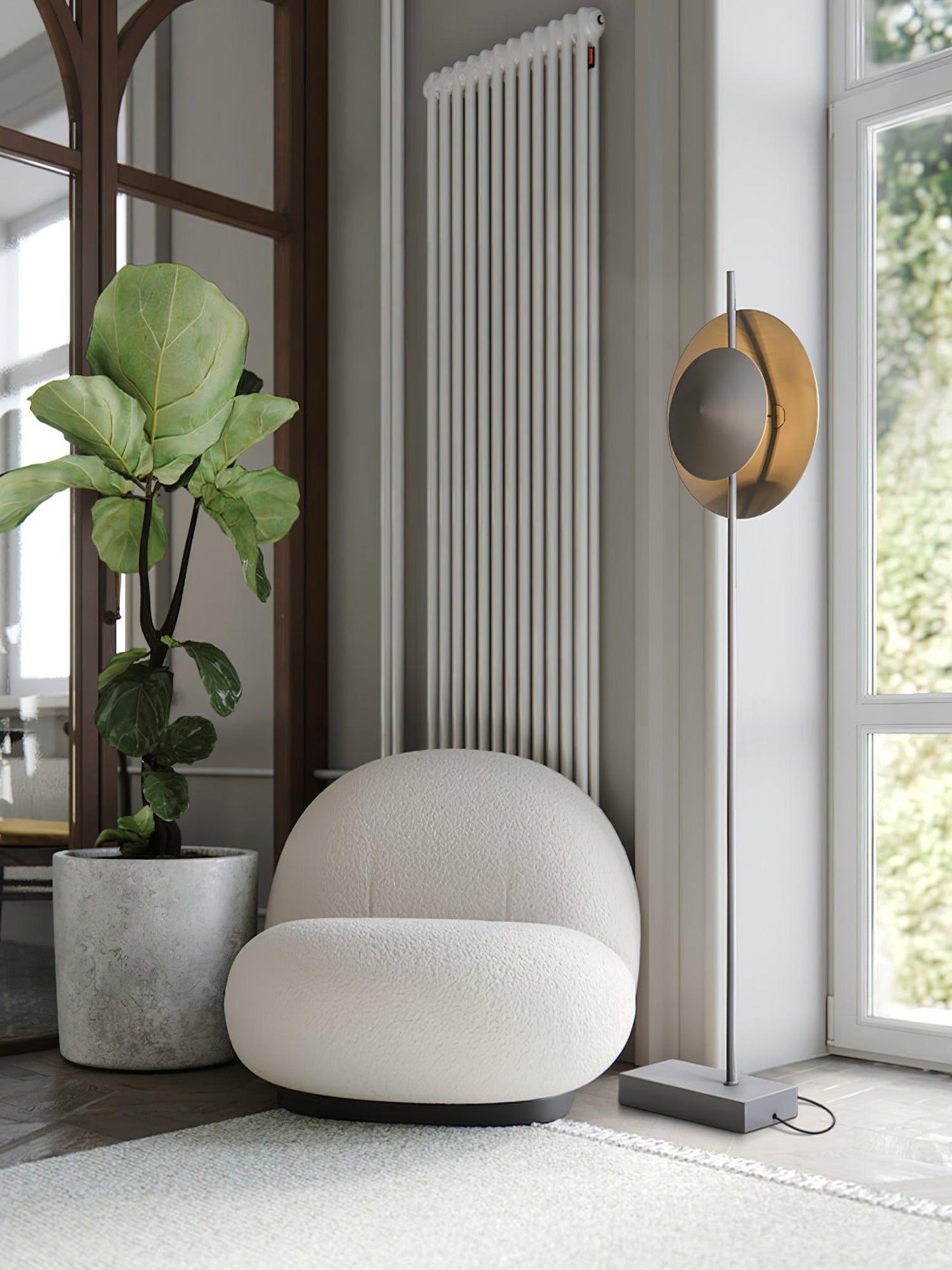 Dawn Floor Lamp - LED Indoor Lighting, Grey Modern Design
