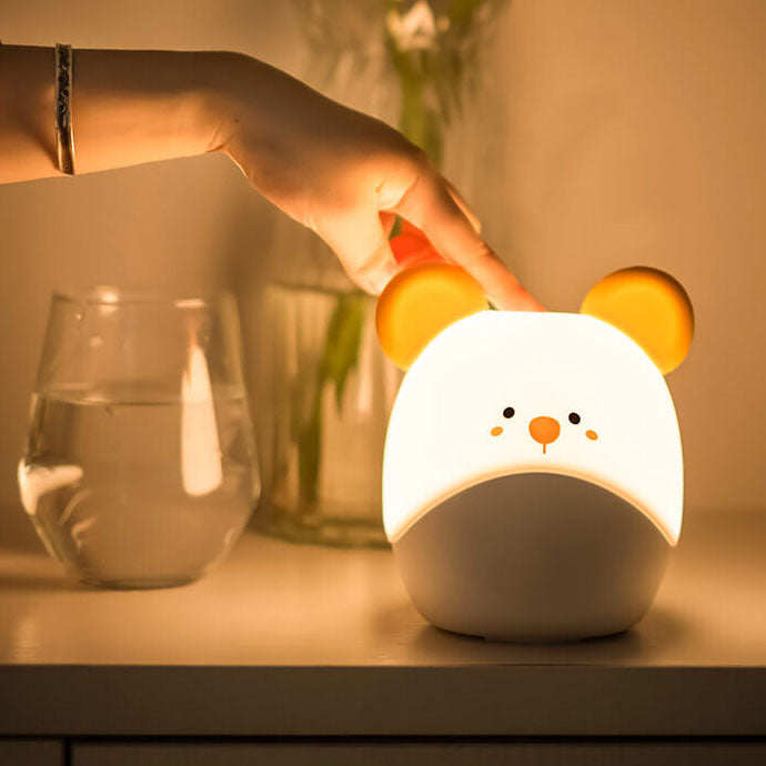 Cartoon Mouse Silicone USB LED Night Light Table Lamp