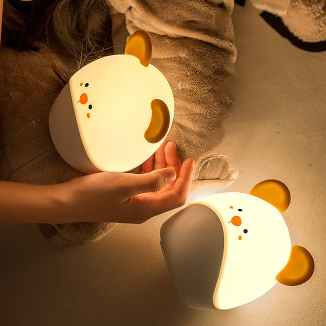 Cartoon Mouse Silicone USB LED Night Light Table Lamp