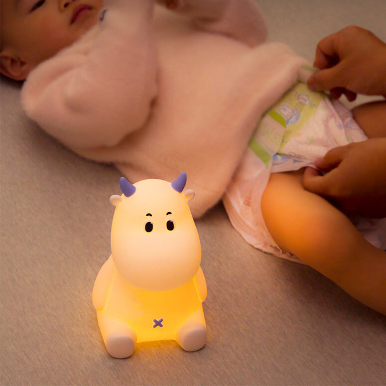 Modern Creative Cute Cow Silicone USB Rechargeable Night Light Table Lamp