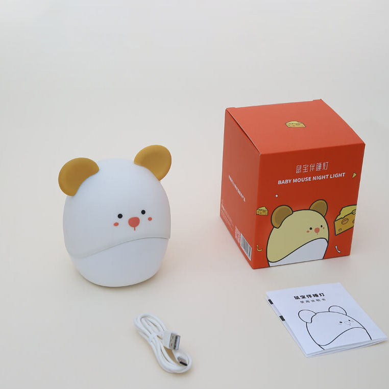Cartoon Mouse Silicone USB LED Night Light Table Lamp