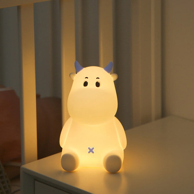 Modern Creative Cute Cow Silicone USB Rechargeable Night Light Table Lamp
