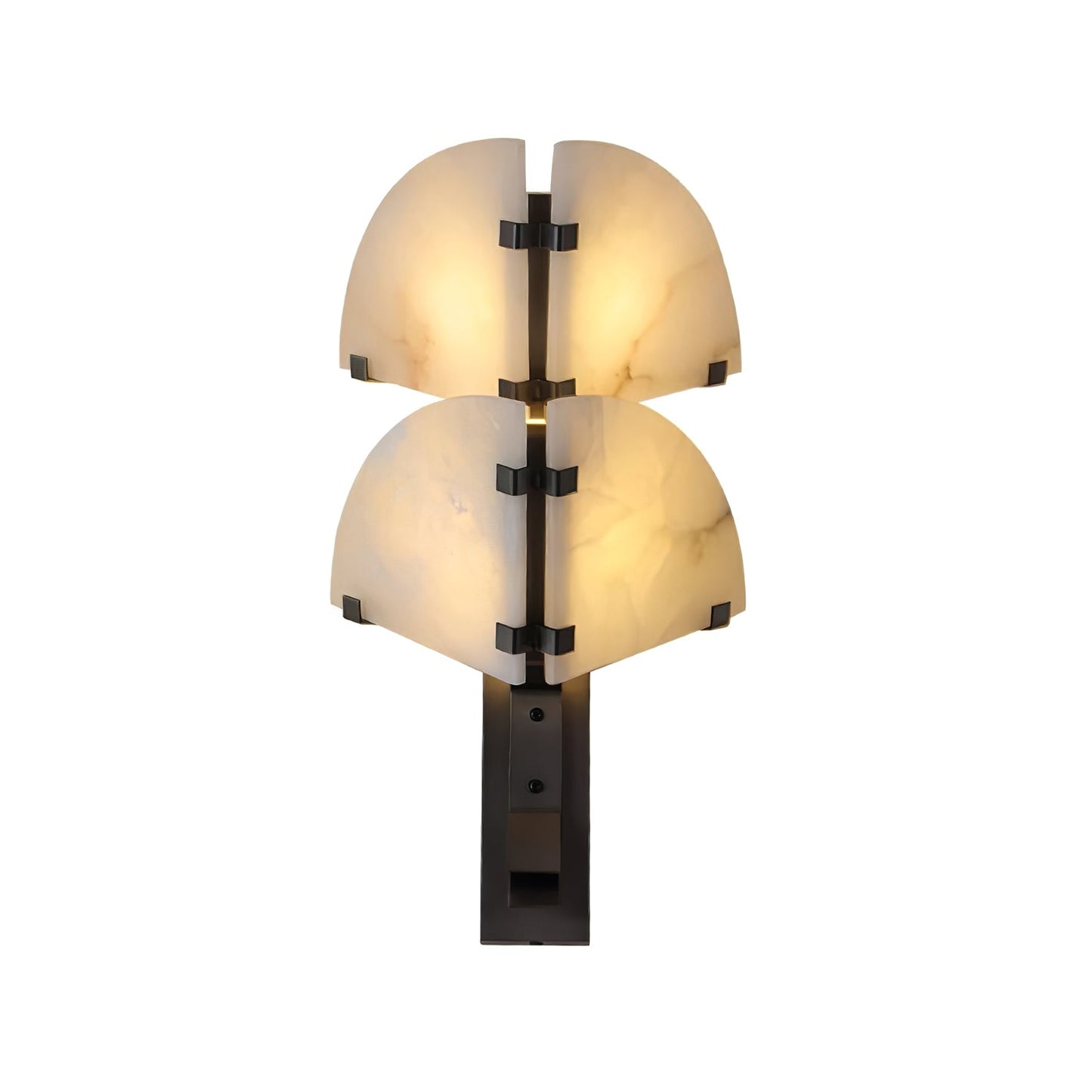 Dione Alabaster Wall Light - LED Indoor Fixture, Black & White