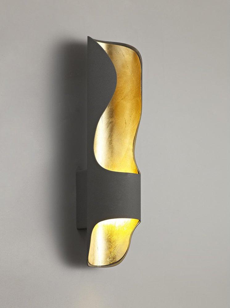 Dittisham Wall Lamp LED Indoor Anthracite Gold Finish