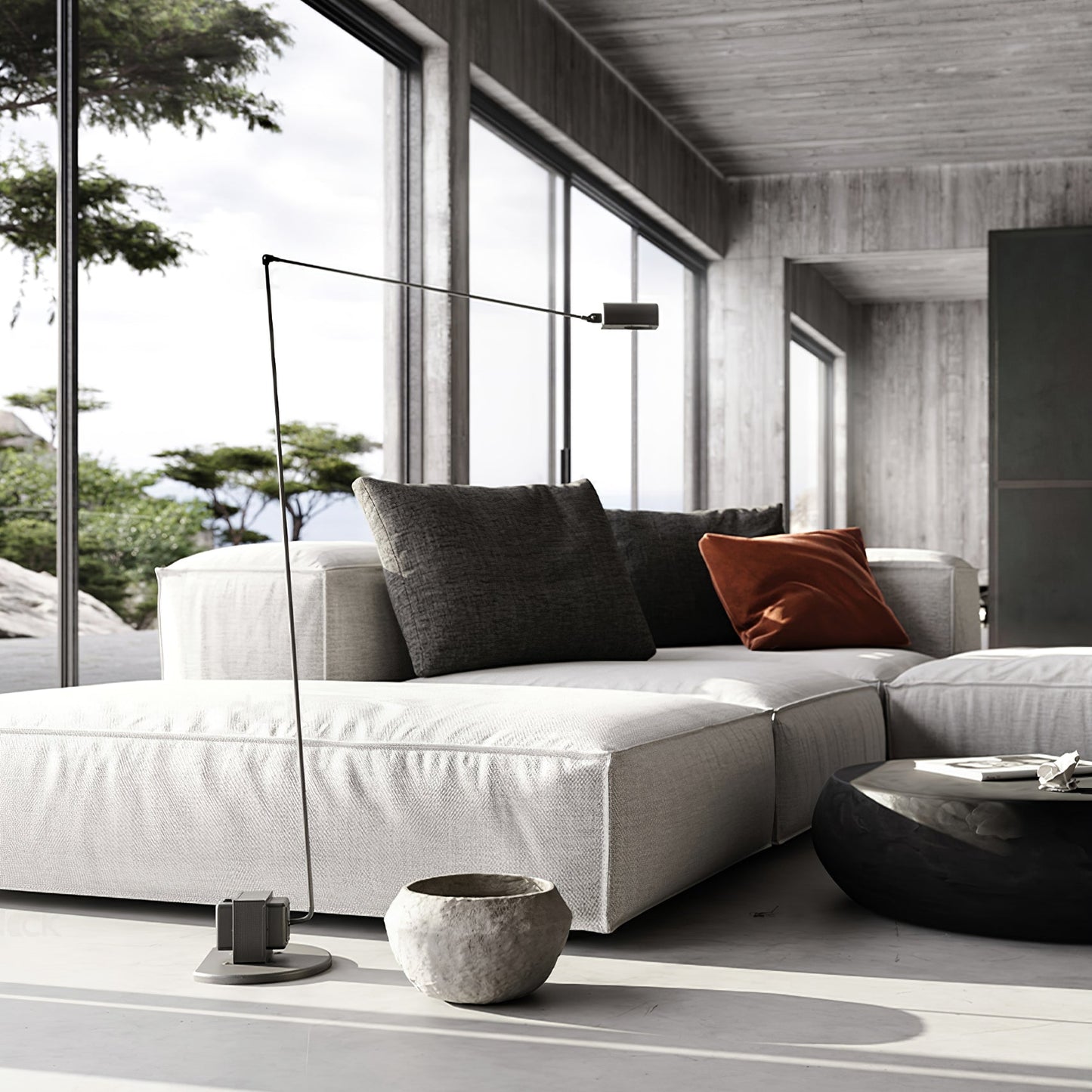 Dynamo Floor Lamp with LED Light and Adjustable Arms