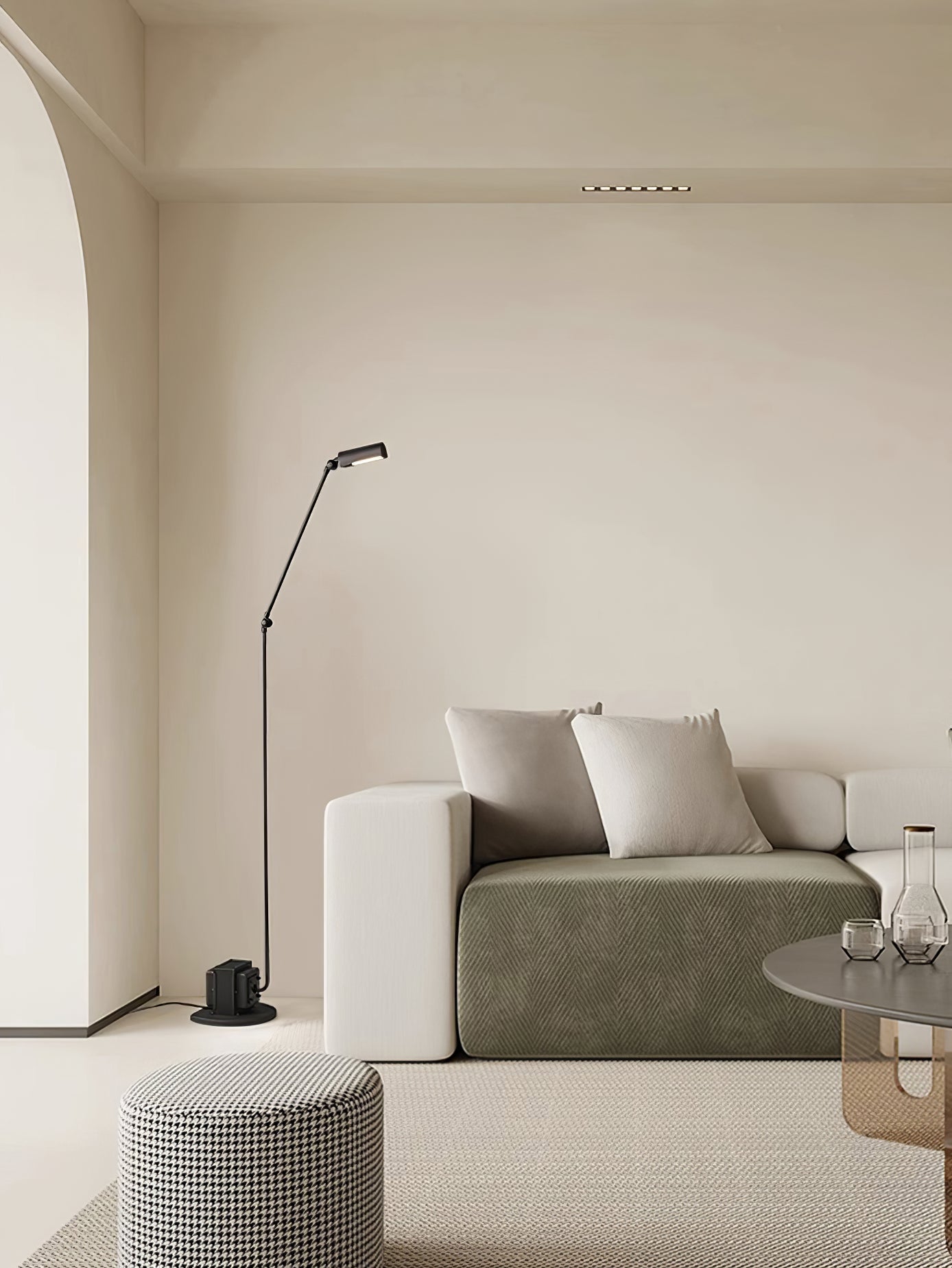 Dynamo Floor Lamp with LED Light and Adjustable Arms
