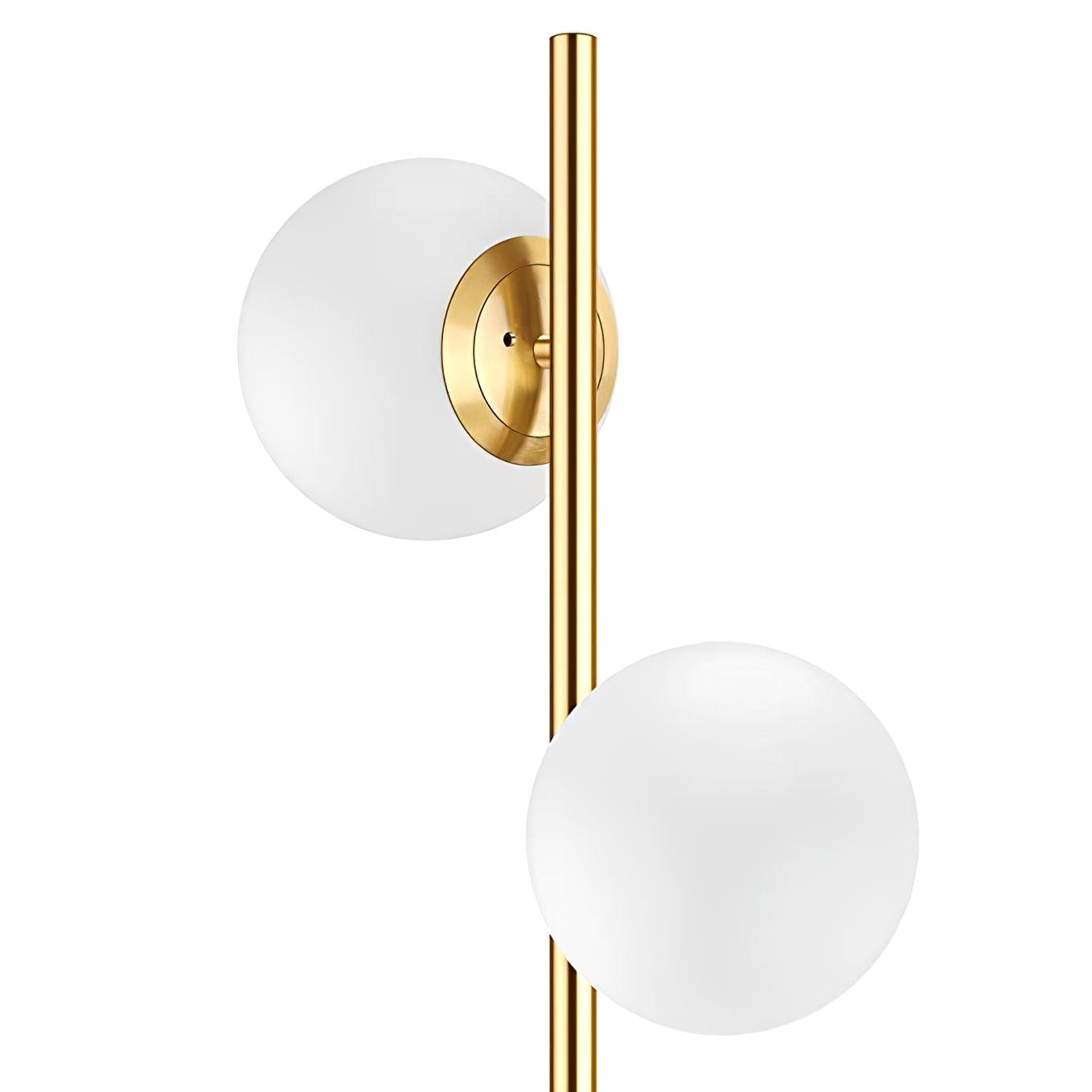 Doppler LED Tree Lamp - Modern Gold Floor Light with Glass Globes