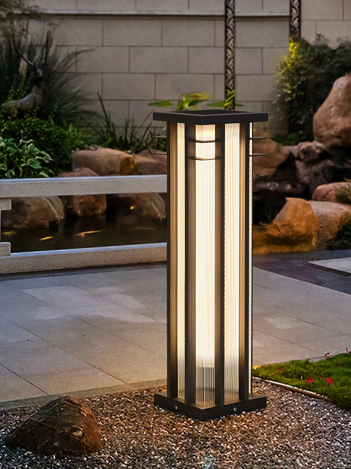 Double Axis Outdoor Post Lamp - Solar LED Waterproof Light