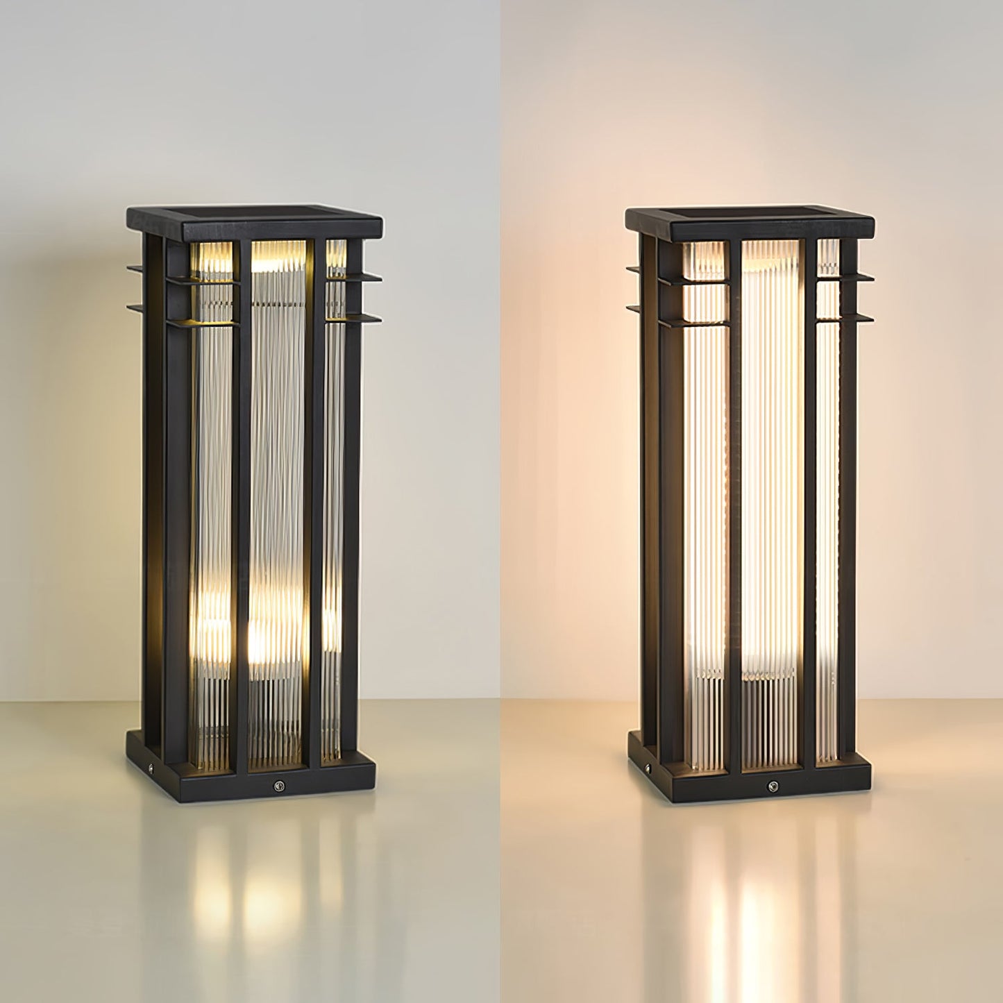 Double Axis Outdoor Post Lamp - Solar LED Waterproof Light