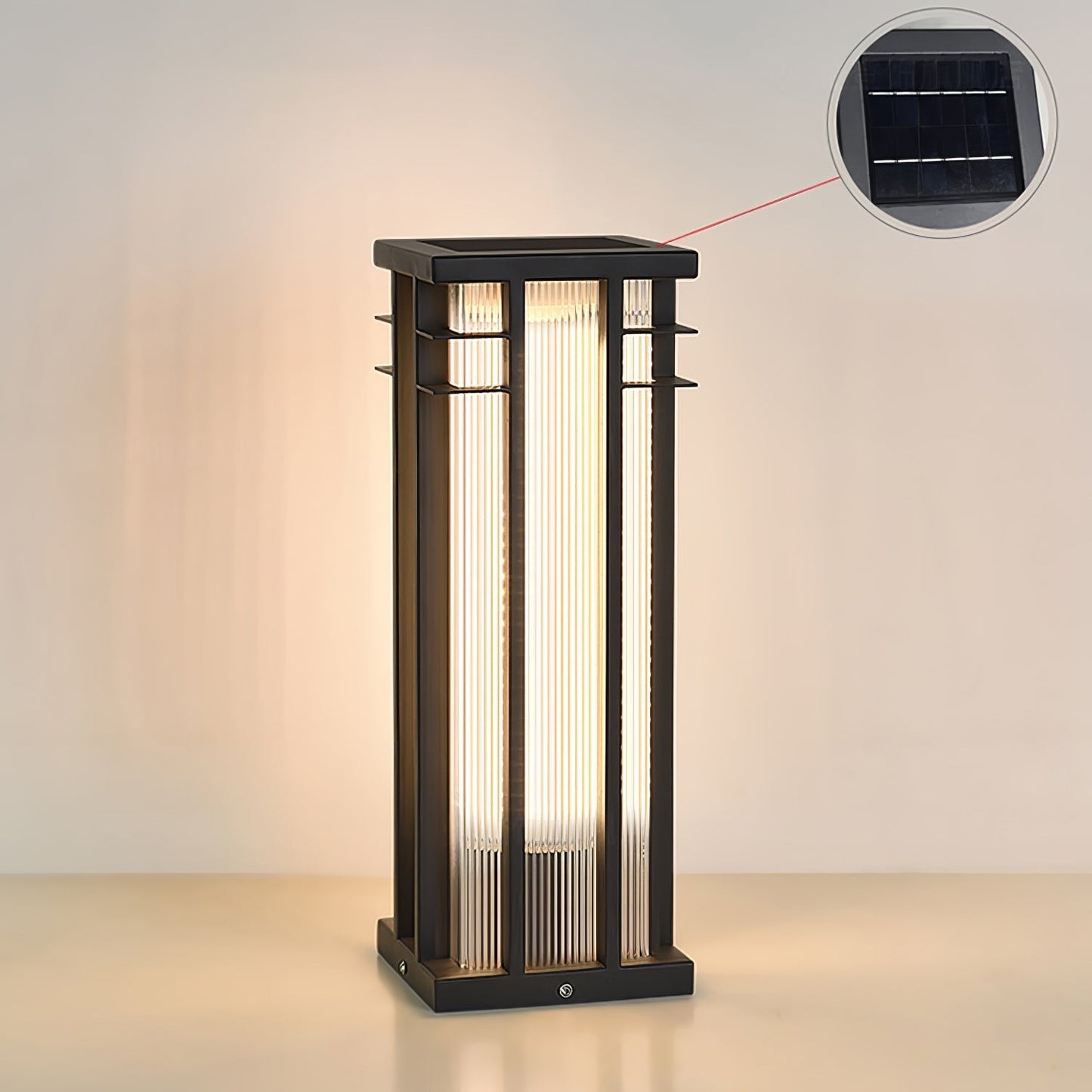 Double Axis Outdoor Post Lamp - Solar LED Waterproof Light