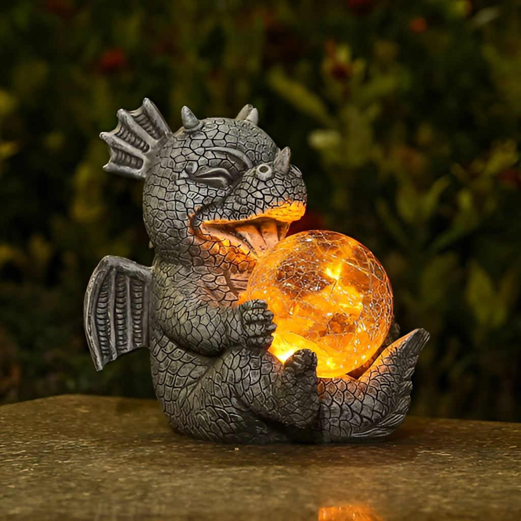 Dragon-Shaped LED Table Lamp - Rechargeable, Solar-Powered, Unique Decor for Bedroom or Living Room