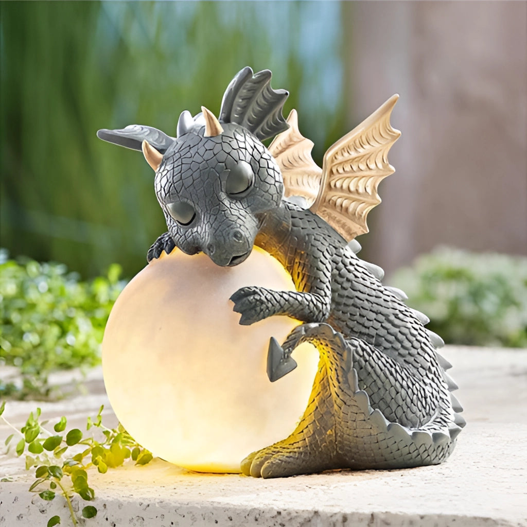 Dragon-Shaped LED Table Lamp - Rechargeable, Solar-Powered, Unique Decor for Bedroom or Living Room