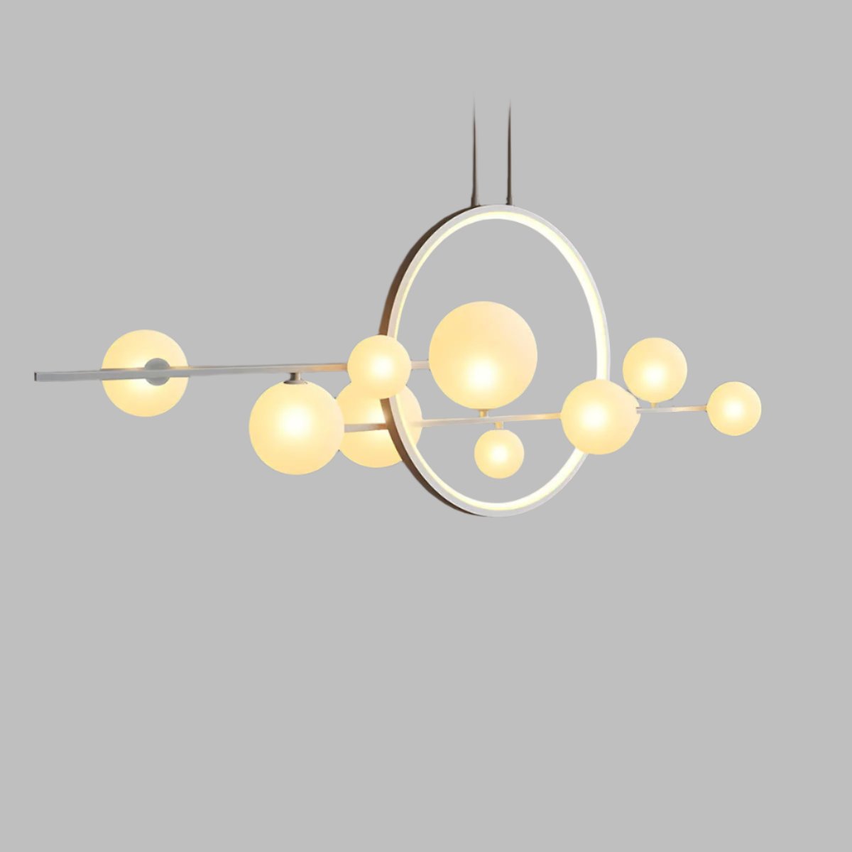 ELARA | Modern Glass Ball Chandeliers, LED, Dimmable Options