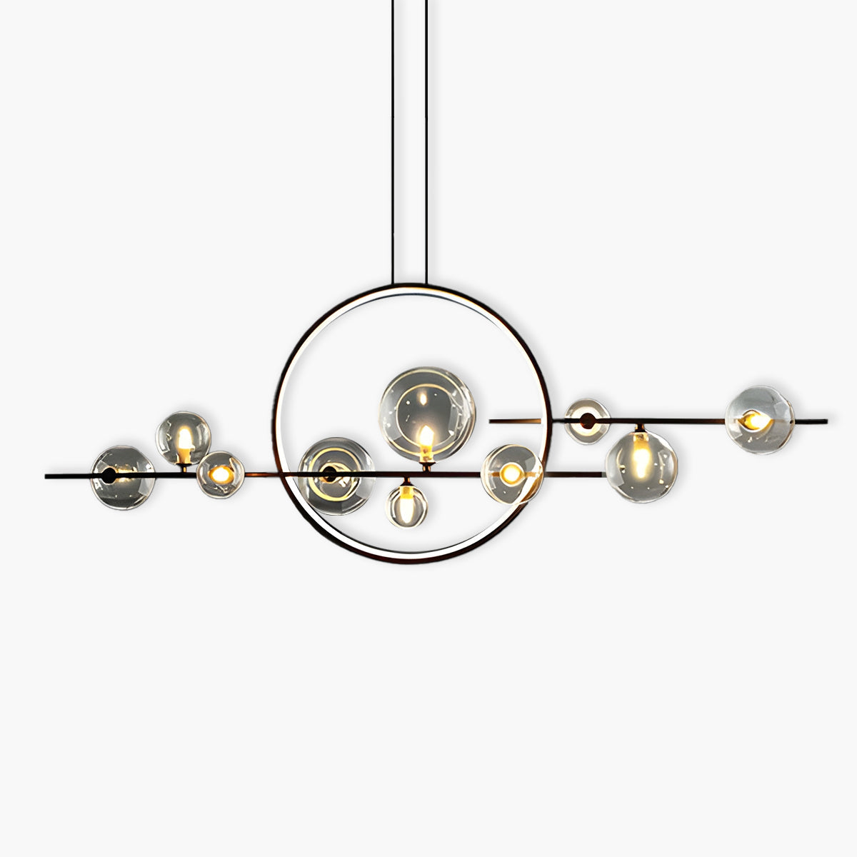 ELARA | Modern Glass Ball Chandeliers, LED, Dimmable Options