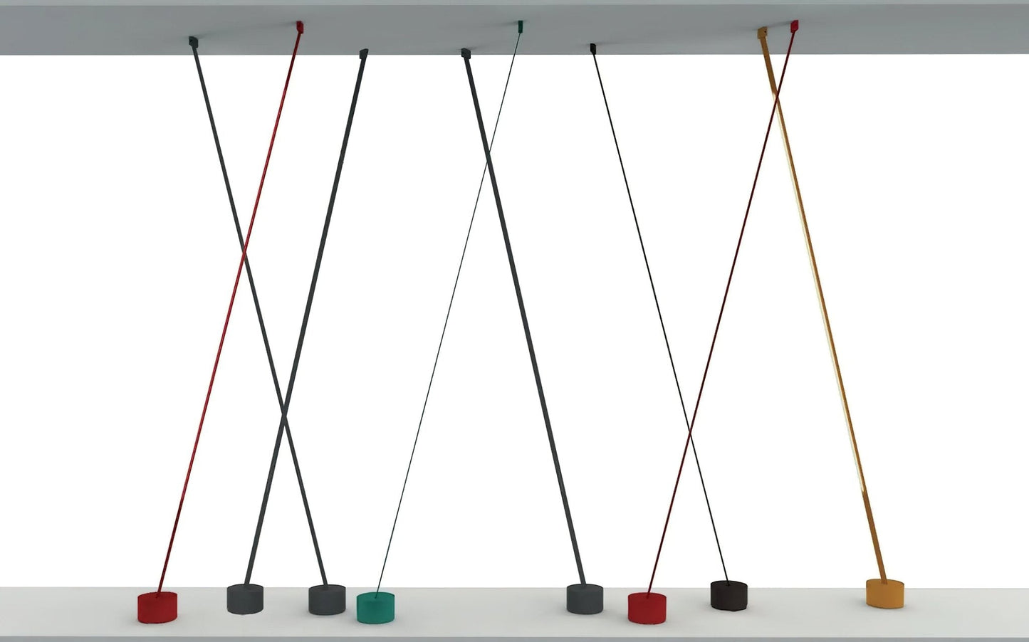 Elastica Arbitrary Floor Lamp with Adjustable LED Light