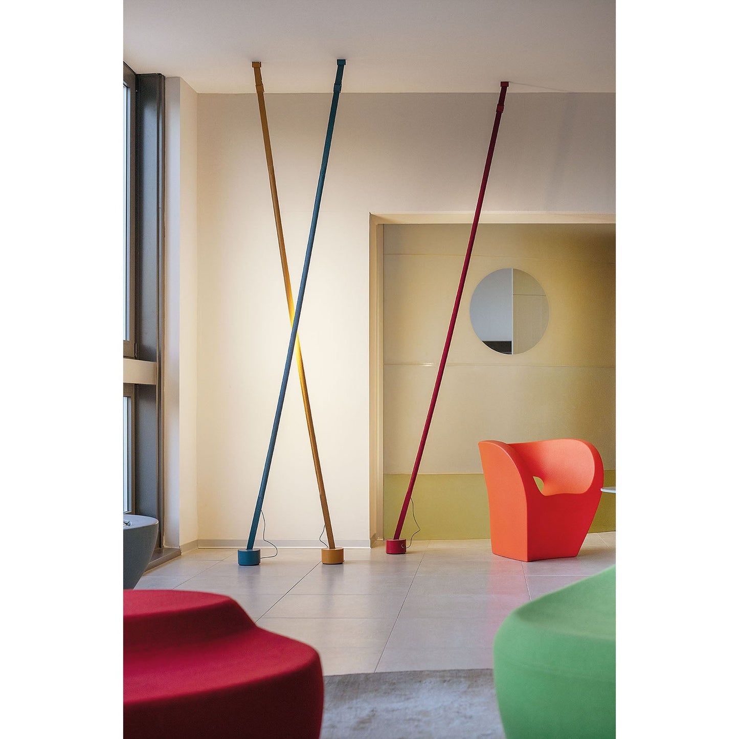 Elastica Arbitrary Floor Lamp with Adjustable LED Light