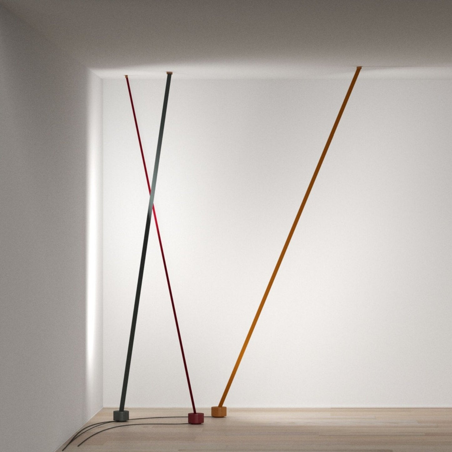 Elastica Arbitrary Floor Lamp with Adjustable LED Light