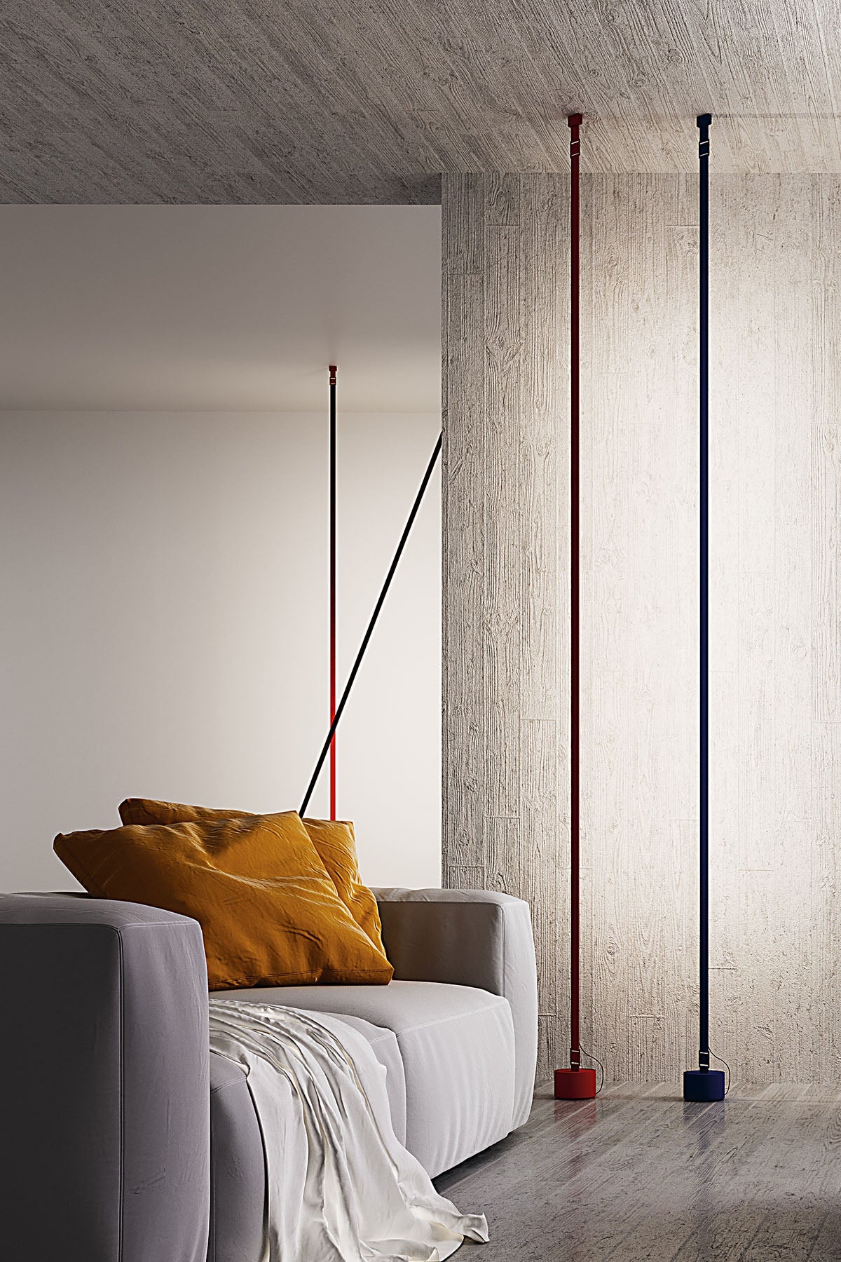Elastica Arbitrary Floor Lamp with Adjustable LED Light