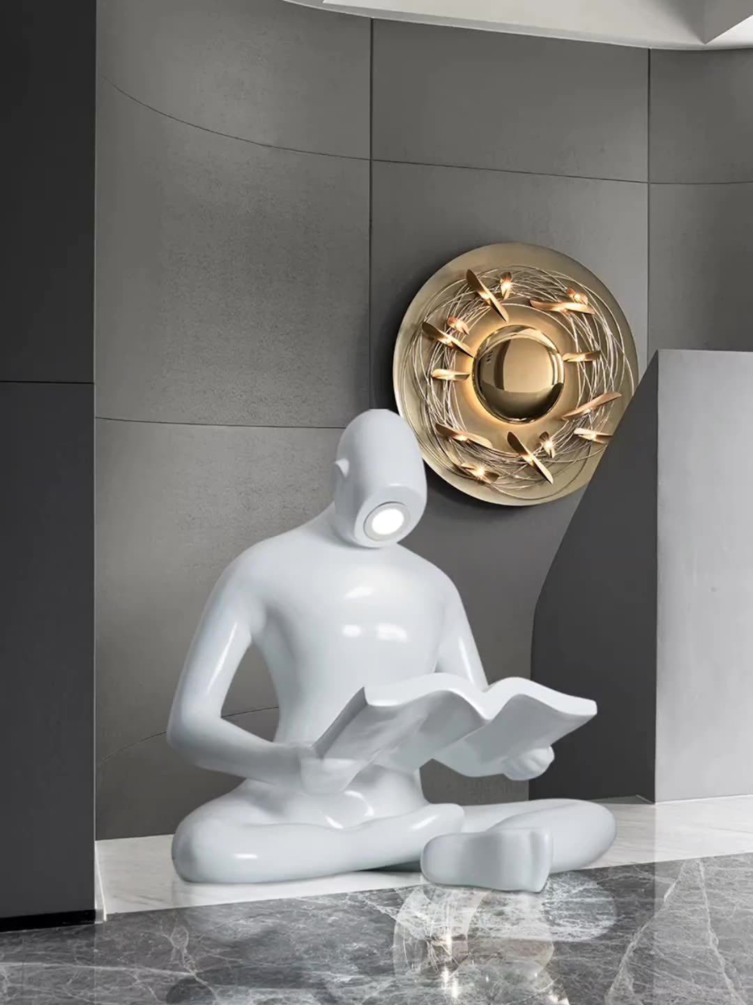 Elliott Reading Sculpture Floor Lamp - LED Indoor Lighting
